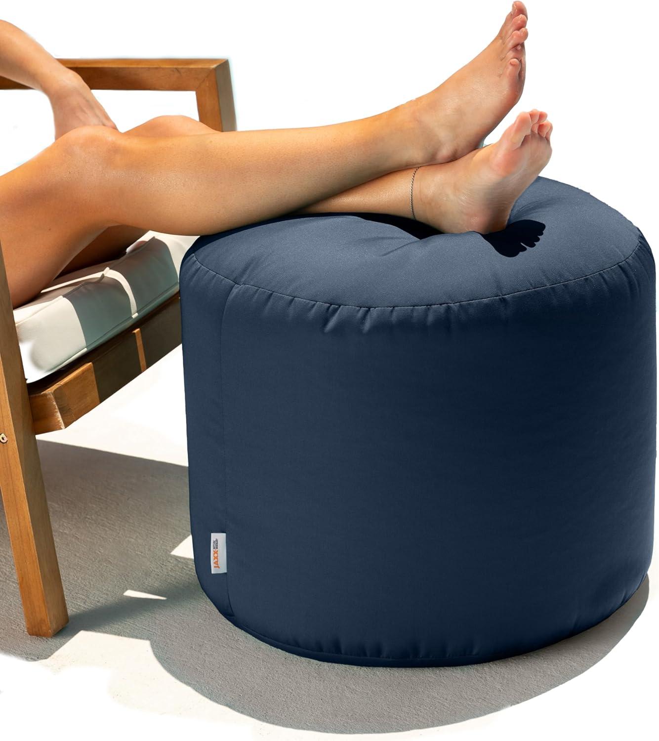 Damato Round Outdoor Pouf Ottoman