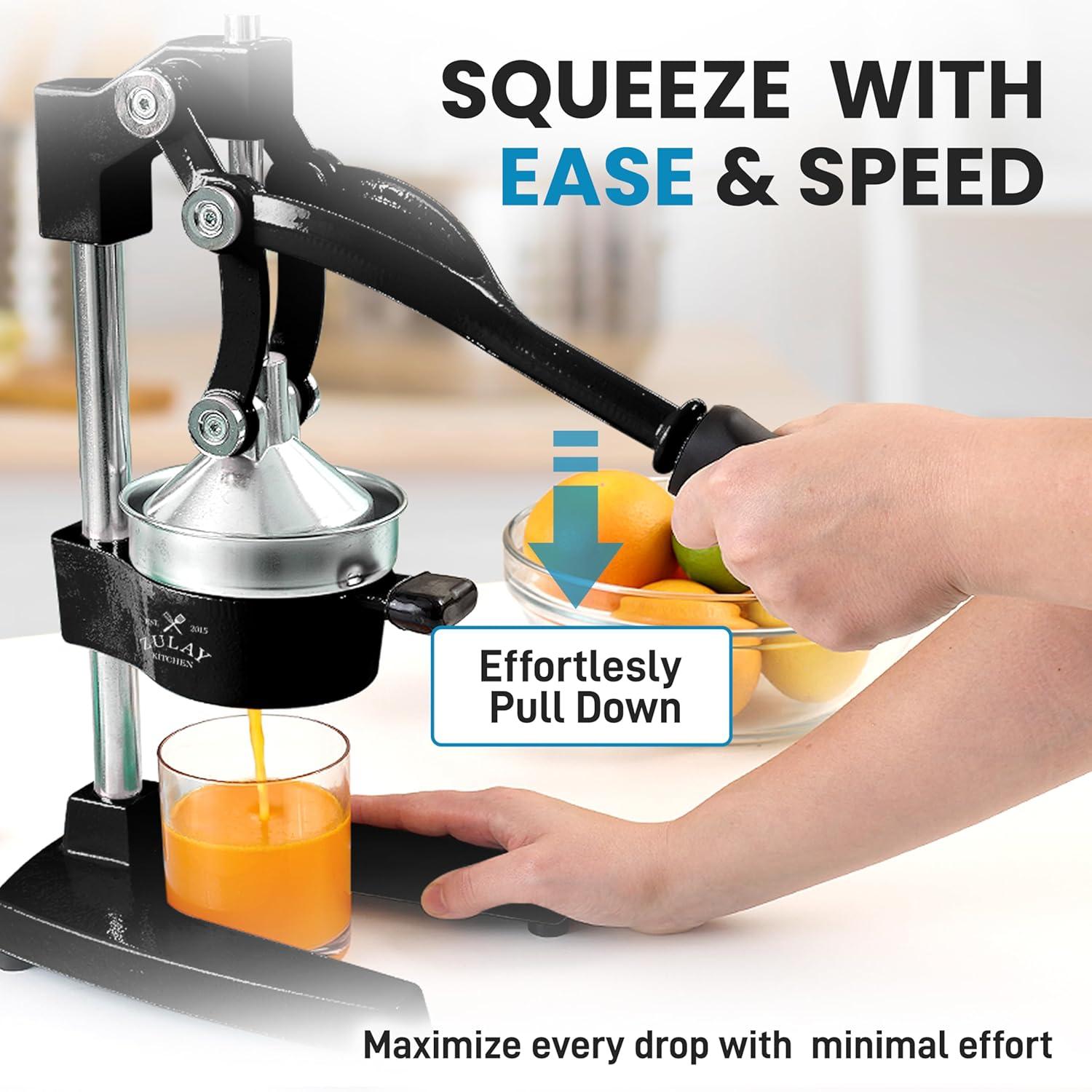 Zulay Kitchen Zulay Kitchen Citrus Complete Set Manual Citrus Press Orange Squeezer & 2-in-1 Metal Lemon Squeezer
