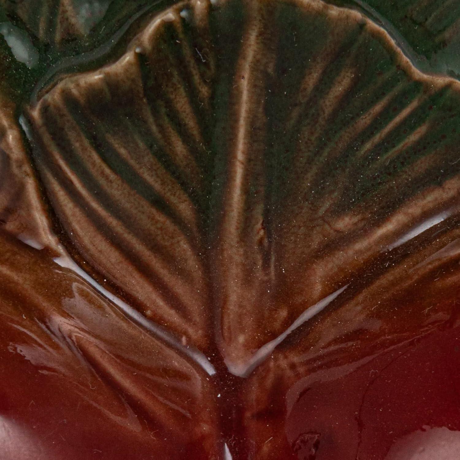 Creative Co-Op Embossed Stoneware Radish Shaped Wall Vase Planter, Green and Red