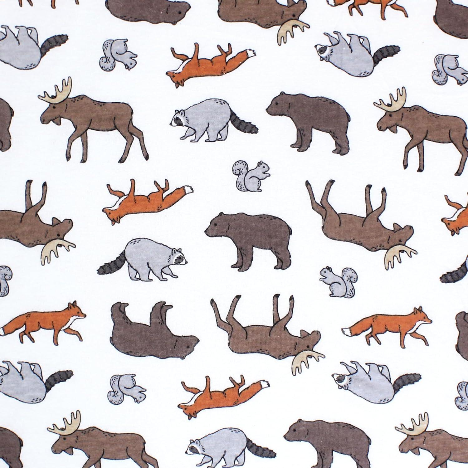 Hudson Baby Infant Boy Cotton Fitted Crib Sheet, Animal Adventure, One Size