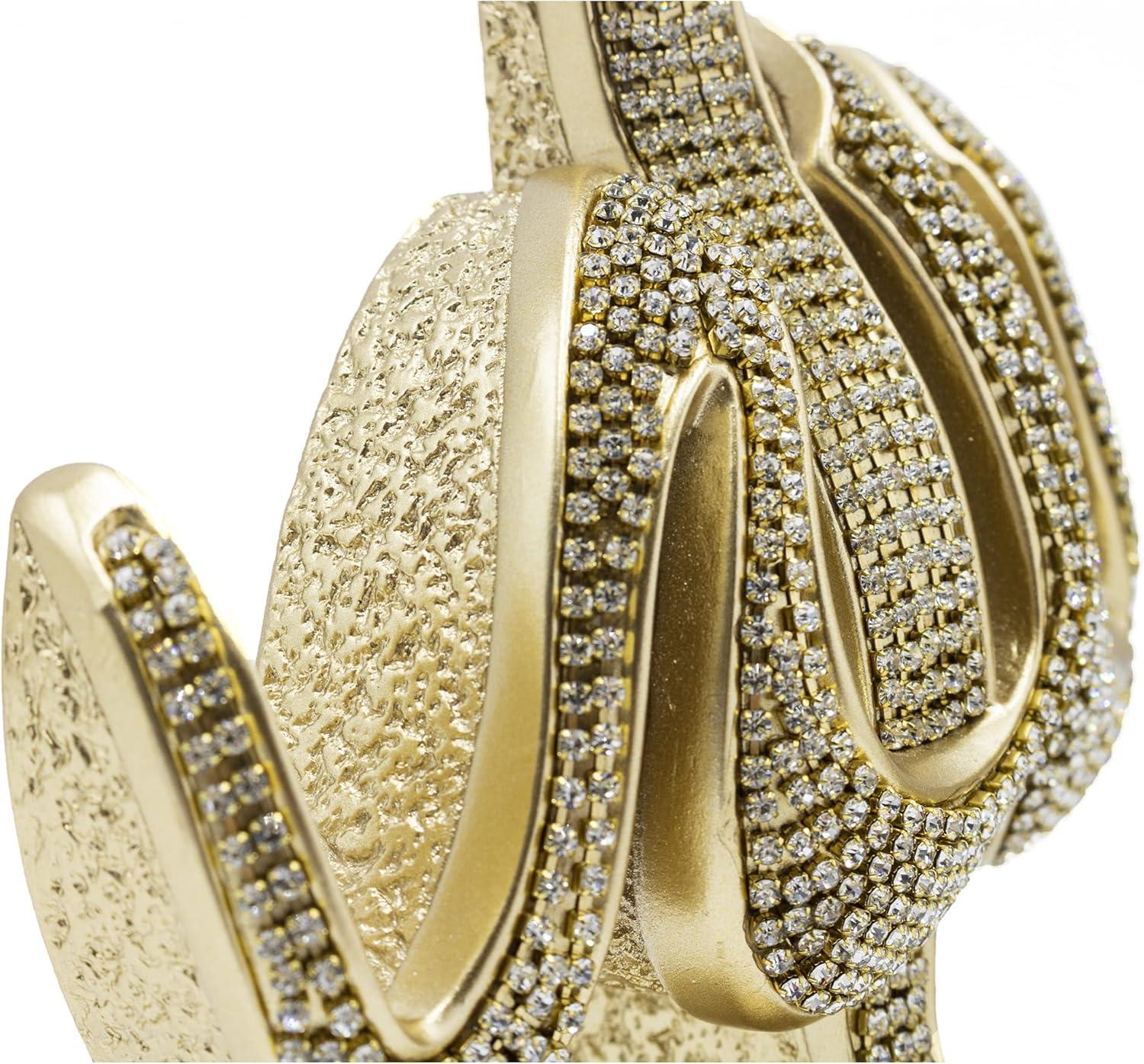 Gift Table Decor 3 Piece Set Gold Sculptures Arabic Allah Muhammad Ayatul Kursi or ESMA al Husna (Gold with Ayatul Kursi)