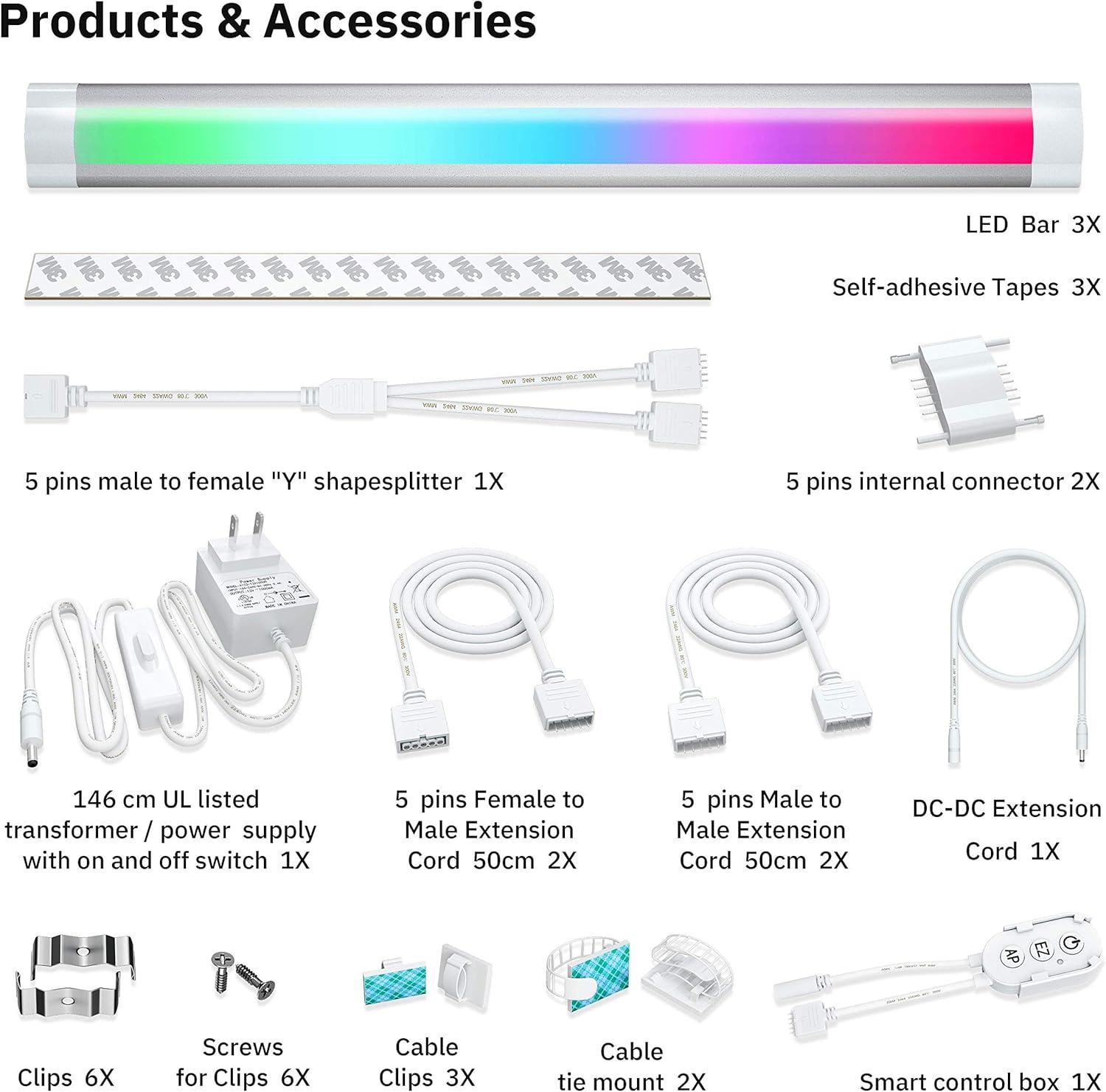 Smart RGB LED Strip Lights with Voice Control and Remote