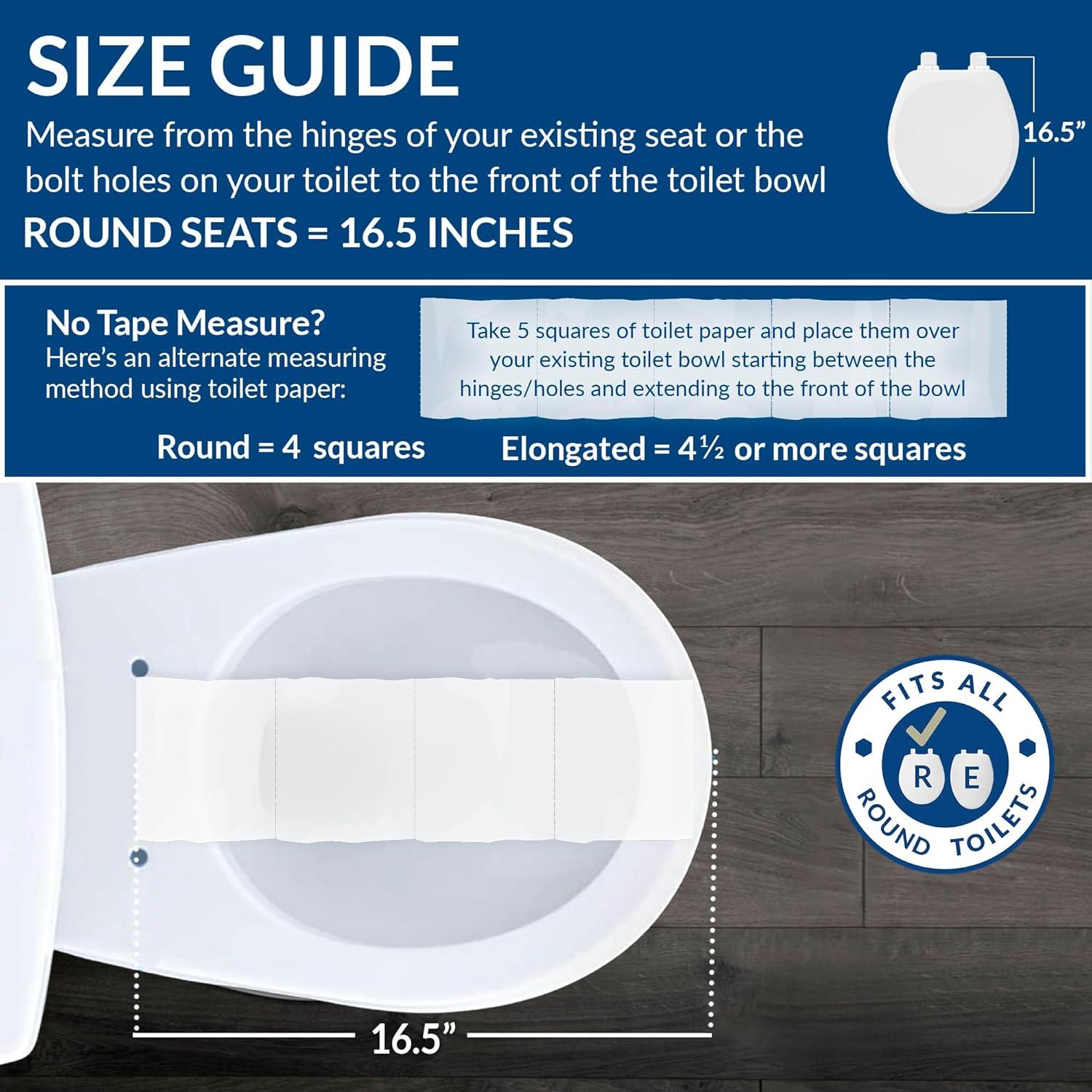 Bemis 7B500EC 346 Round 500/1500 Toilet Seat, Easy Clean