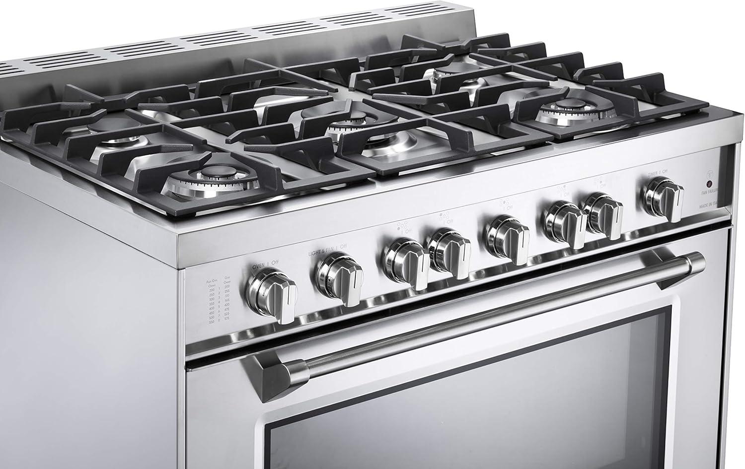 VERONA VDFSGG365SS  PROFESSIONAL GAS RANGE Red