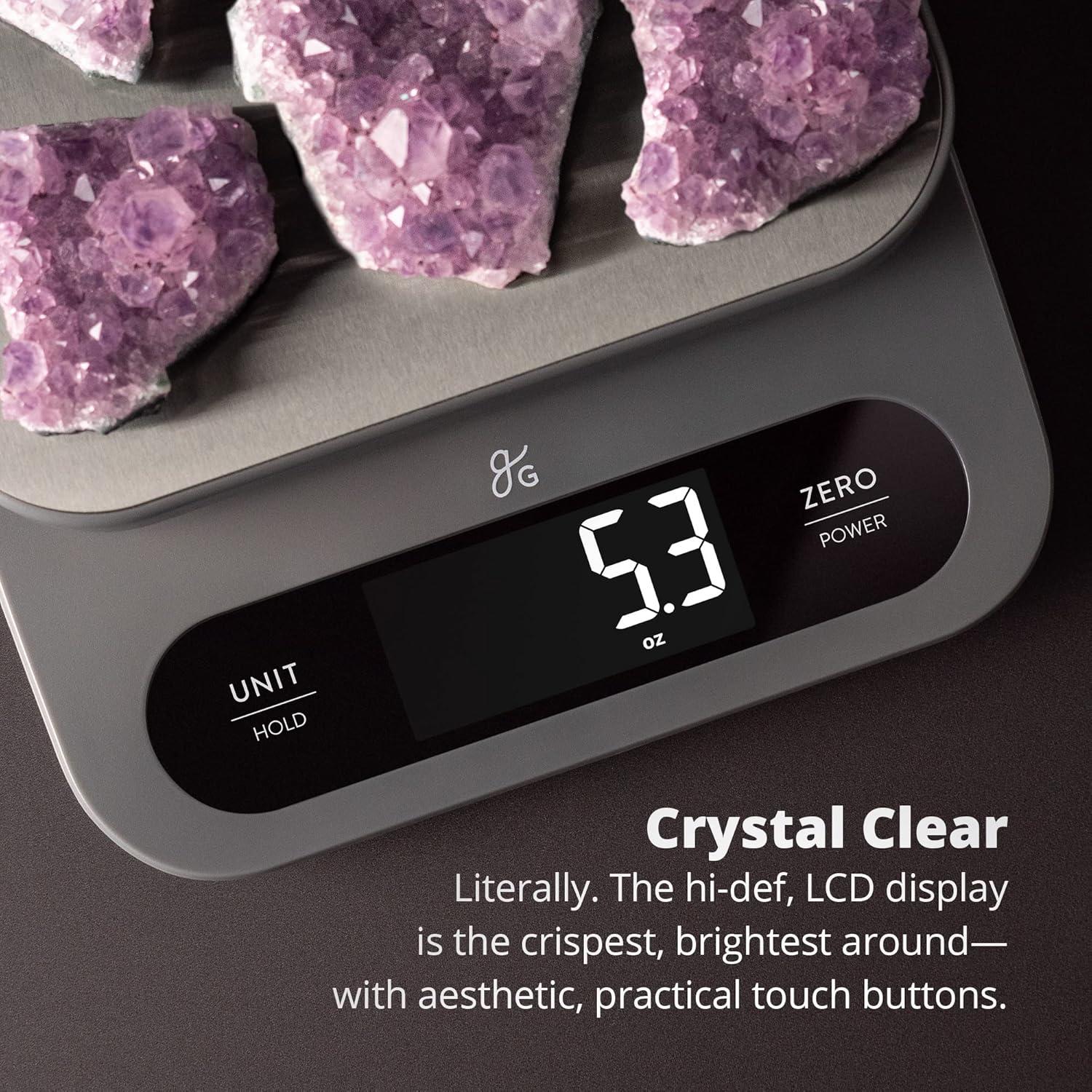 Greater Goods High-Capacity Kitchen Scale with LCD Display & Stainless Steel Finish