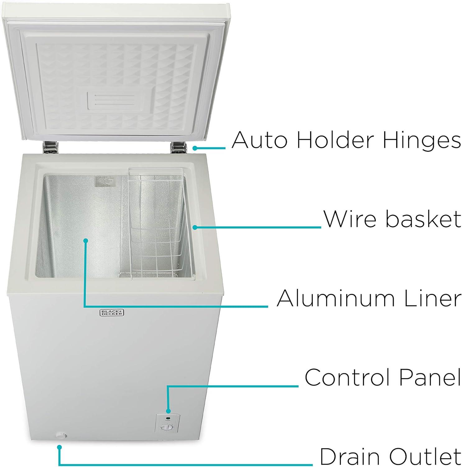 Black+Decker BCFK356 3.5-Cubic-Foot Chest Freezer, White