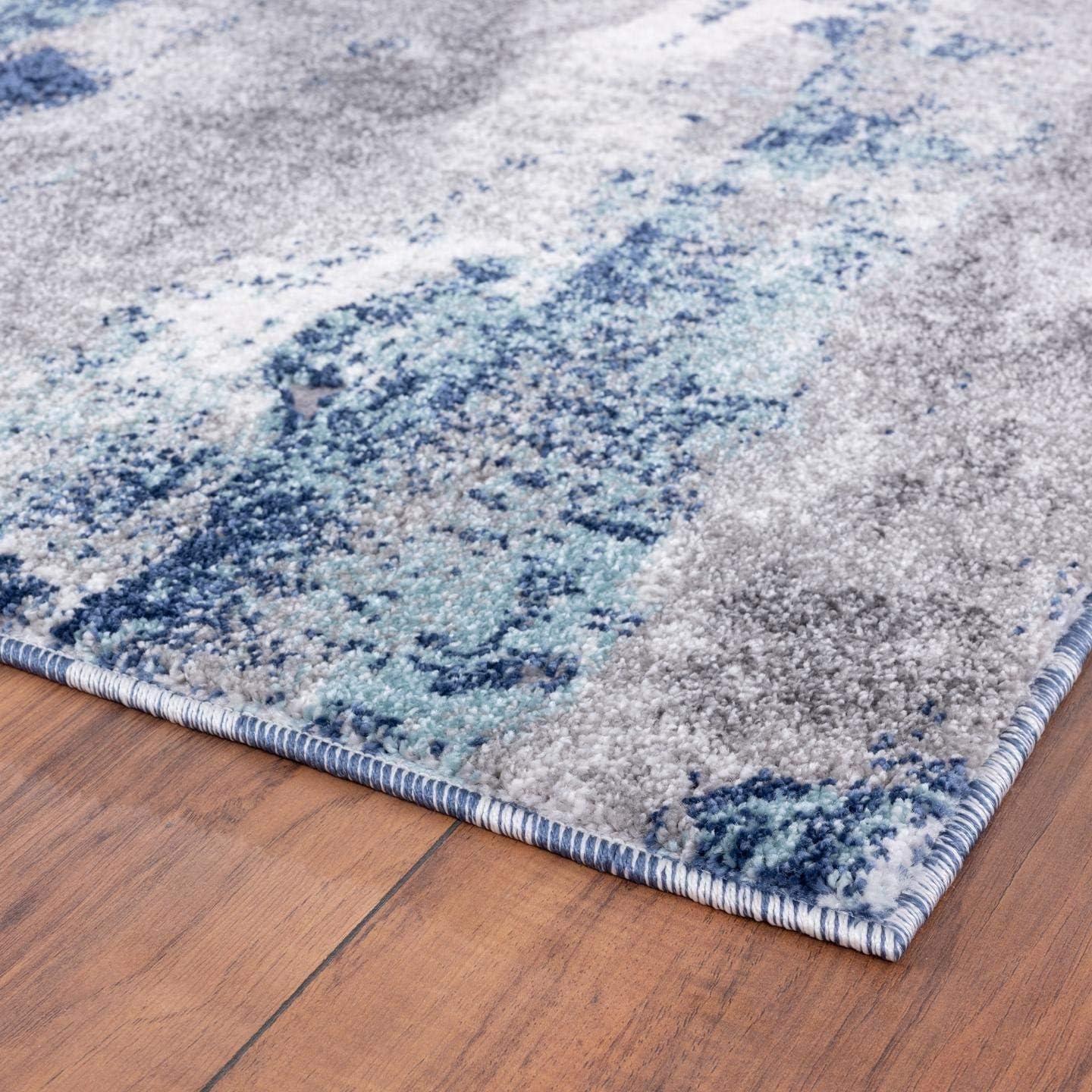 Luxe Weavers Euston Collection Modern Abstract Area Rug, Blue 9x12