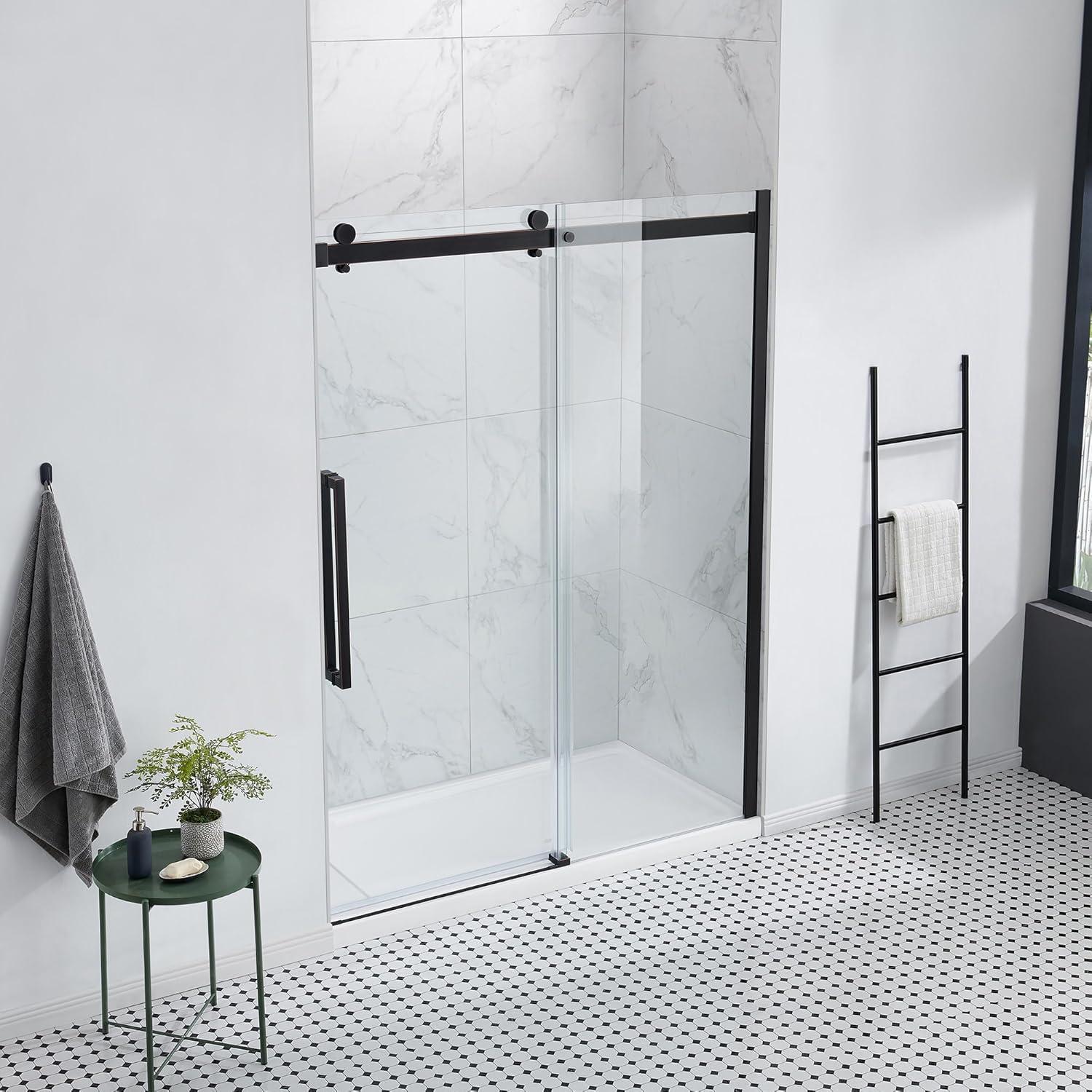 OVE Decors Bel Soft Close 60" x 78" Frameless Sliding Soft Close Shower Door