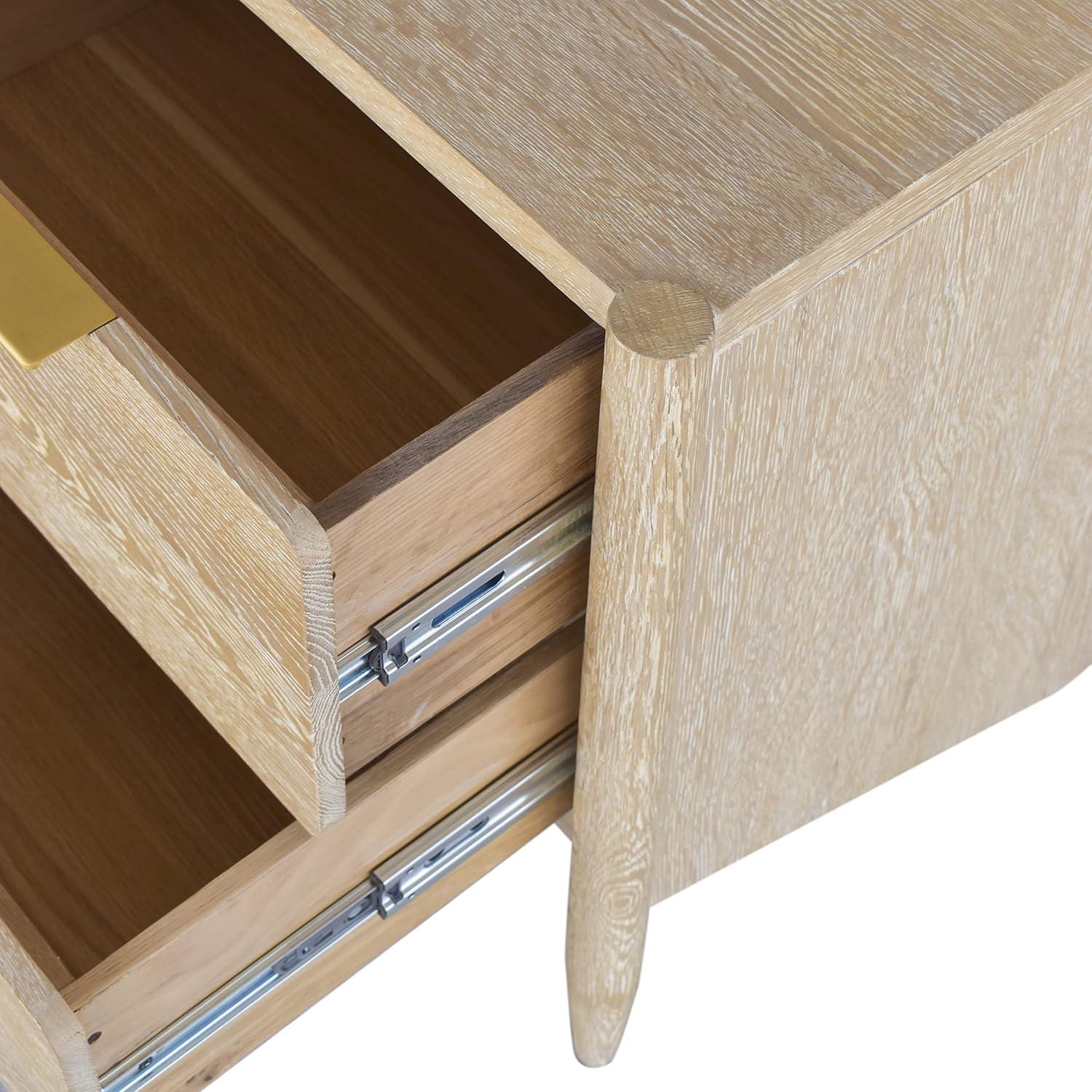 Meridian Furniture,Oakwood White Oak Nightstand