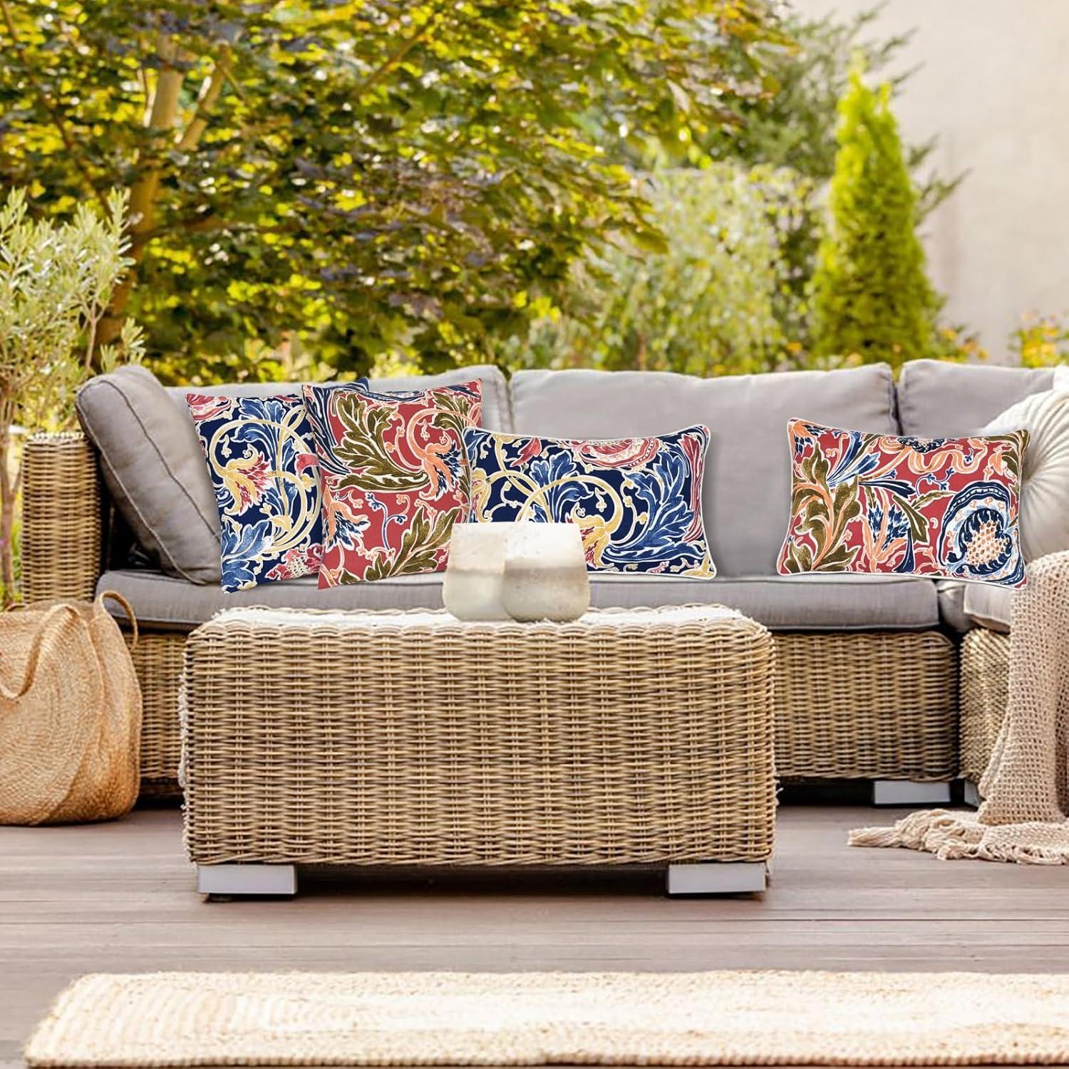 JMGBird Outdoor Pillows Waterproof Set of 2 Outdoor Pillow 18×18 Inch Outdoor Throw Pillows for Patio Furniture, Bed, Couch, and Sofa