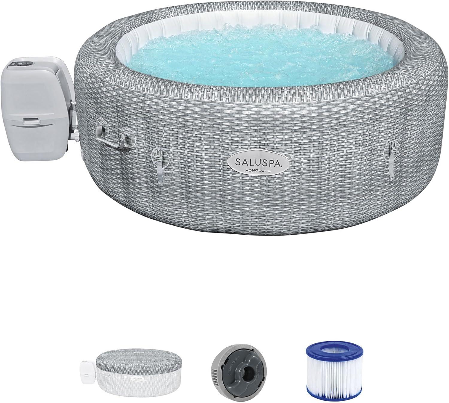 Bestway SaluSpa Honolulu AirJet Inflatable Hot Tub with EnergySense Cover