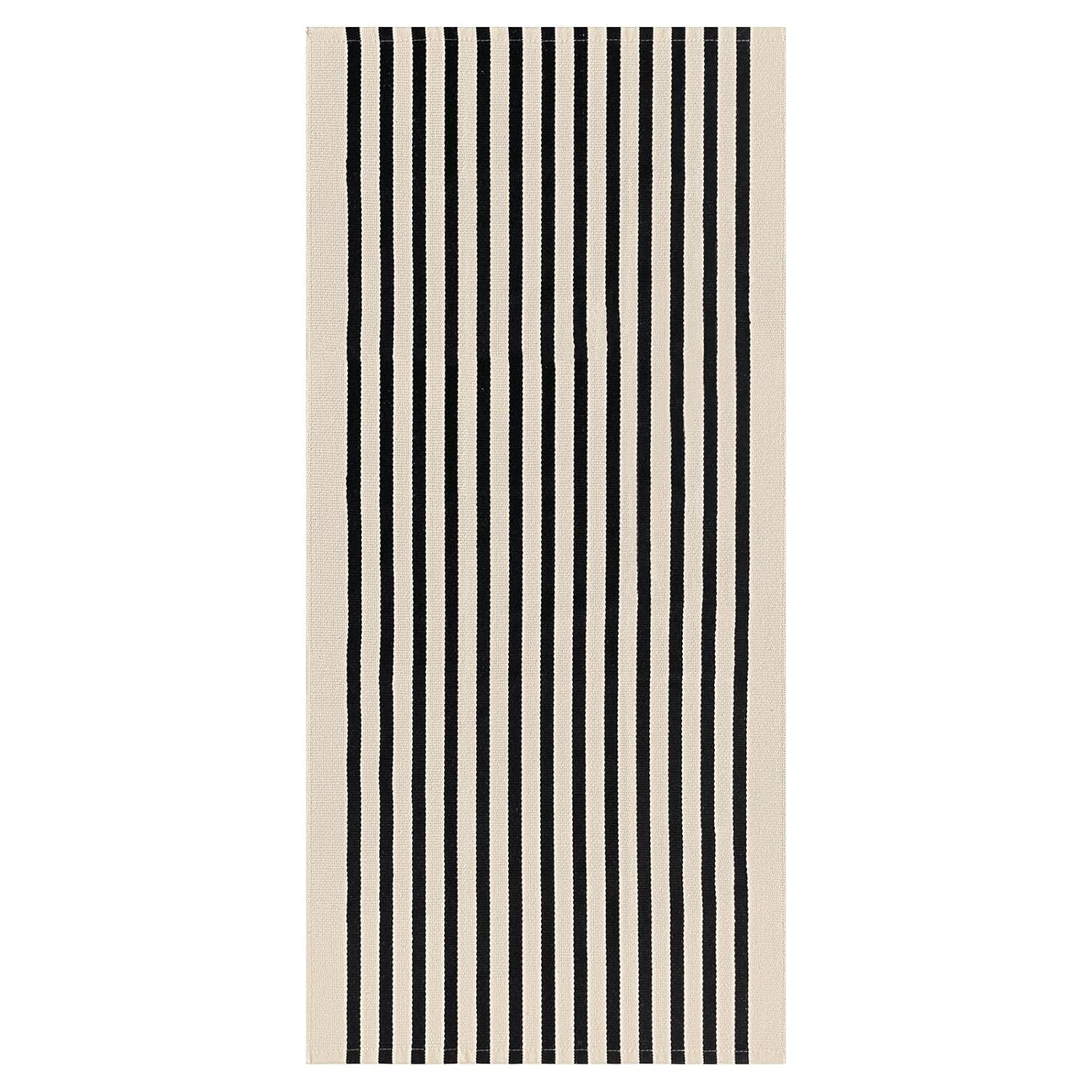 IOHOUZE Navy and White Striped Rug 2'x3' Front Door Rugs, Small Washable Area Rug for Front Porch, Spring Summer Doormats Outdoor Indoor, Cotton Rugs for Entryway Porch Entrance