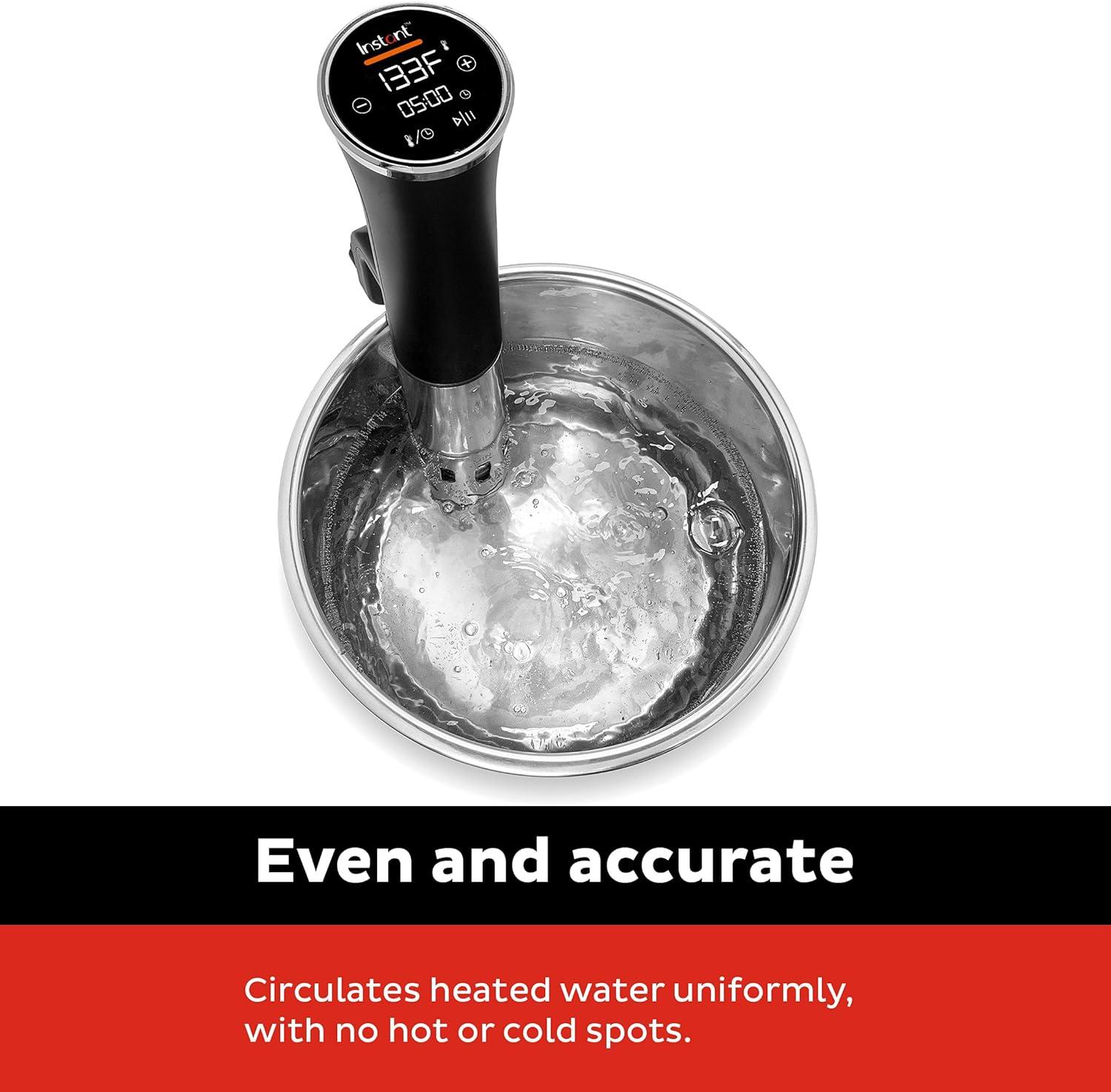 Slim Black and Silver Sous Vide Precision Cooker