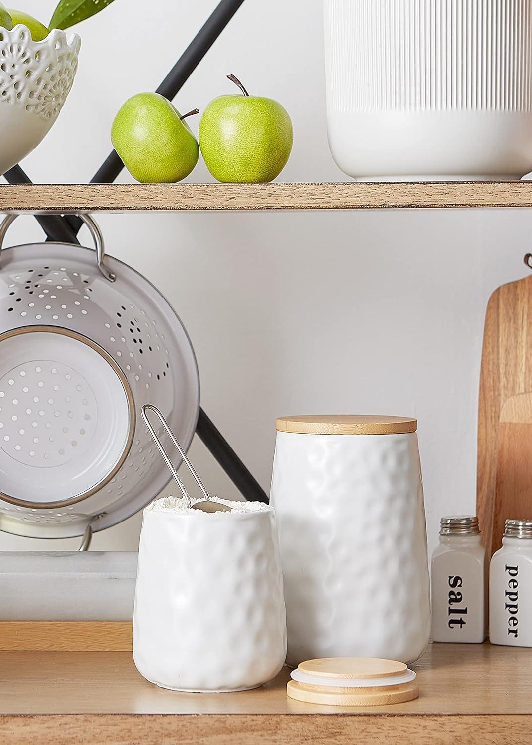 Gracie Oaks Ceramic / Porcelain Canister - Set of 2 (Set of 2)