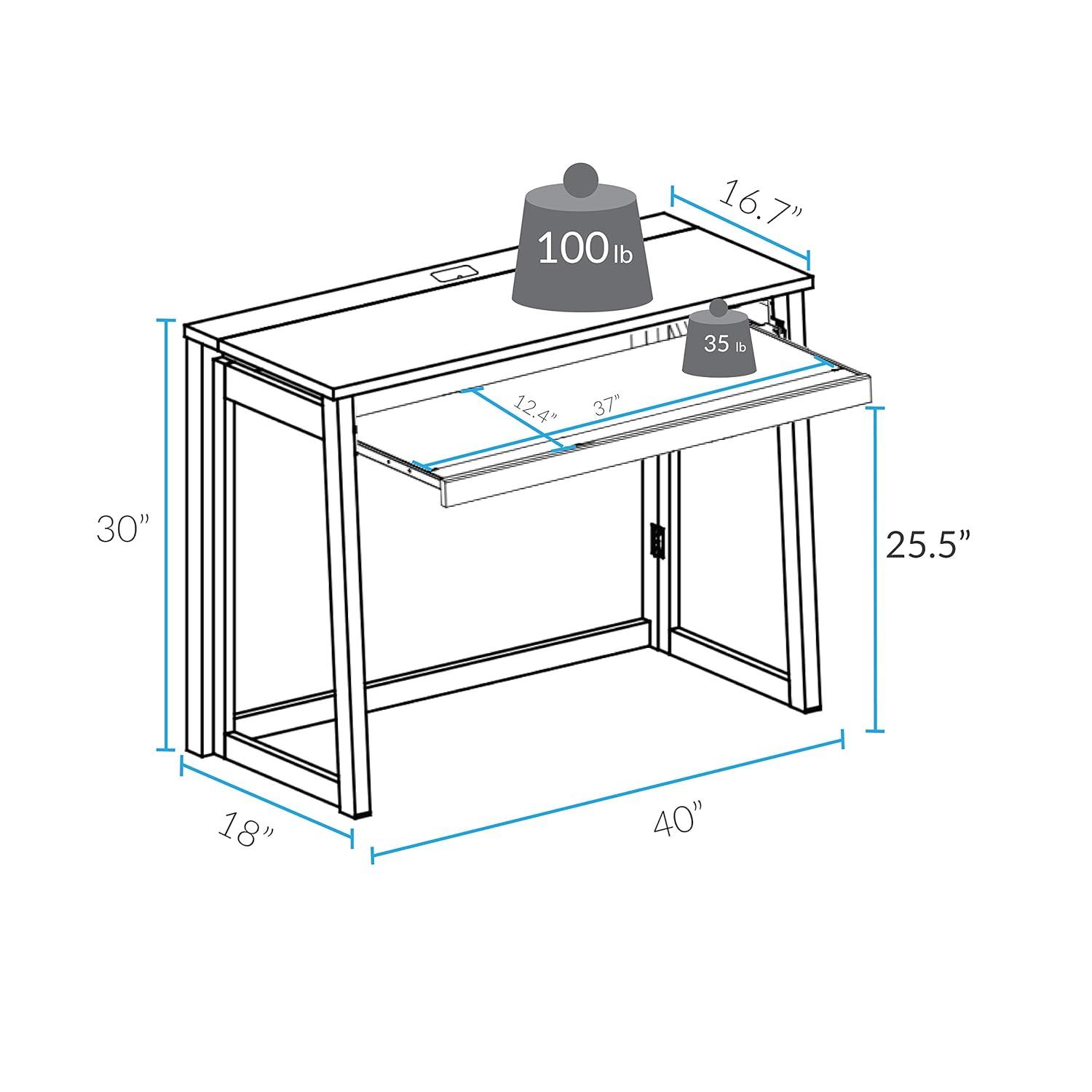 Yu Shan Co USA Ltd Modern Folding Desk with 4 USB Ports
