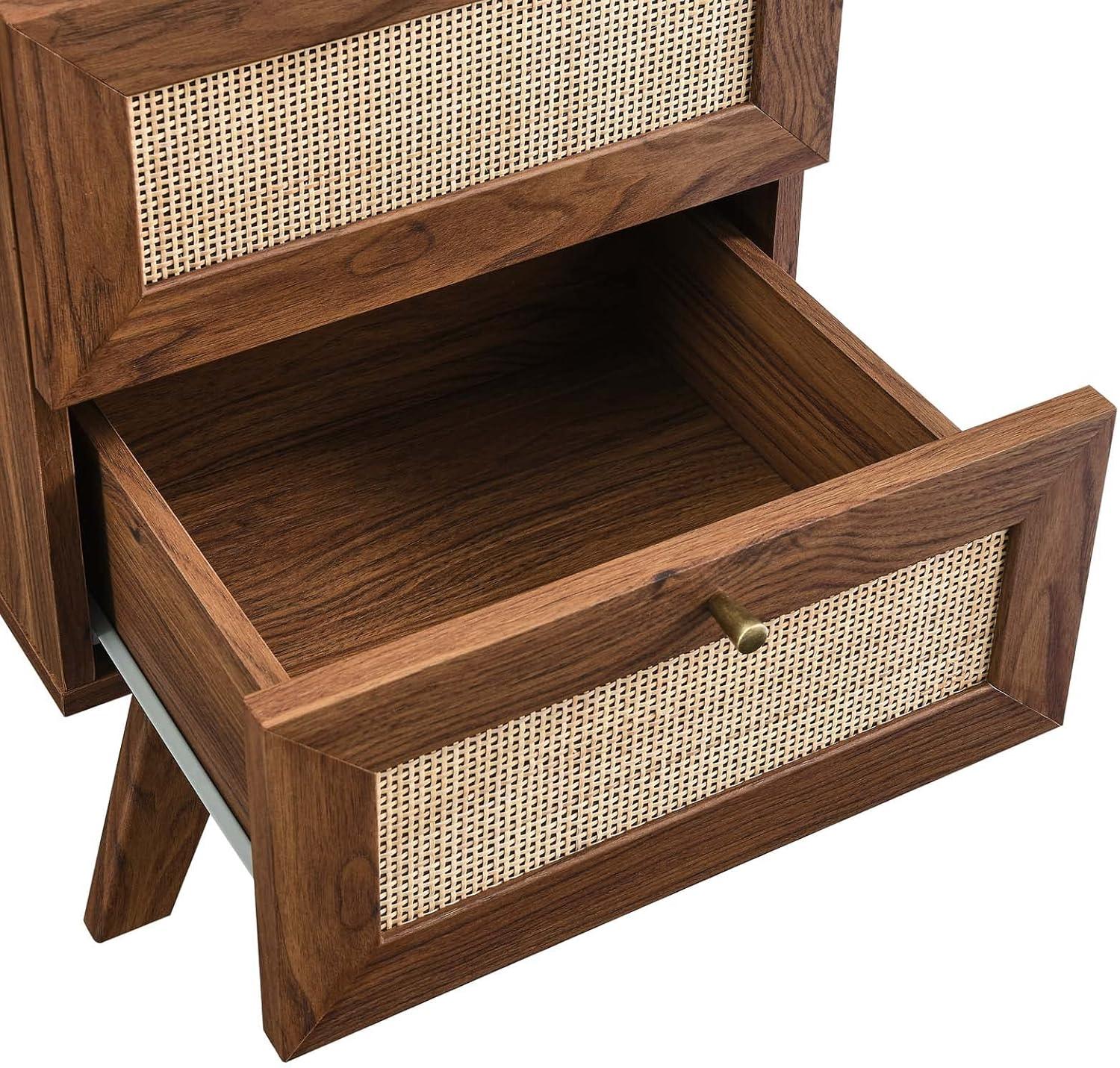 Modway Soma Rattan Weave 2 Drawer Nightstand