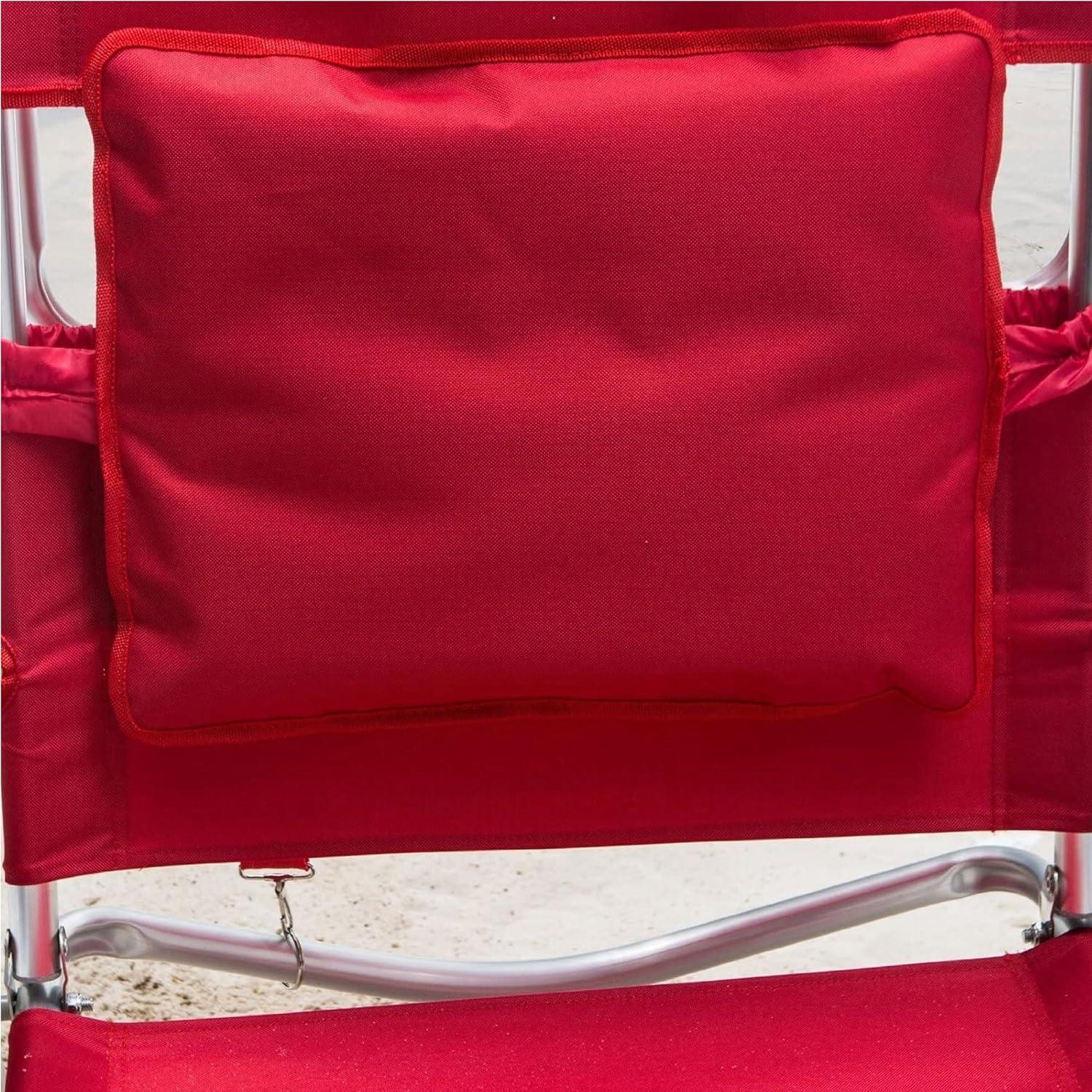 Ostrich Ostrich Deluxe Padded Lightweight Portable Adjustable Outdoor Reclining Folding Chair with Footrest