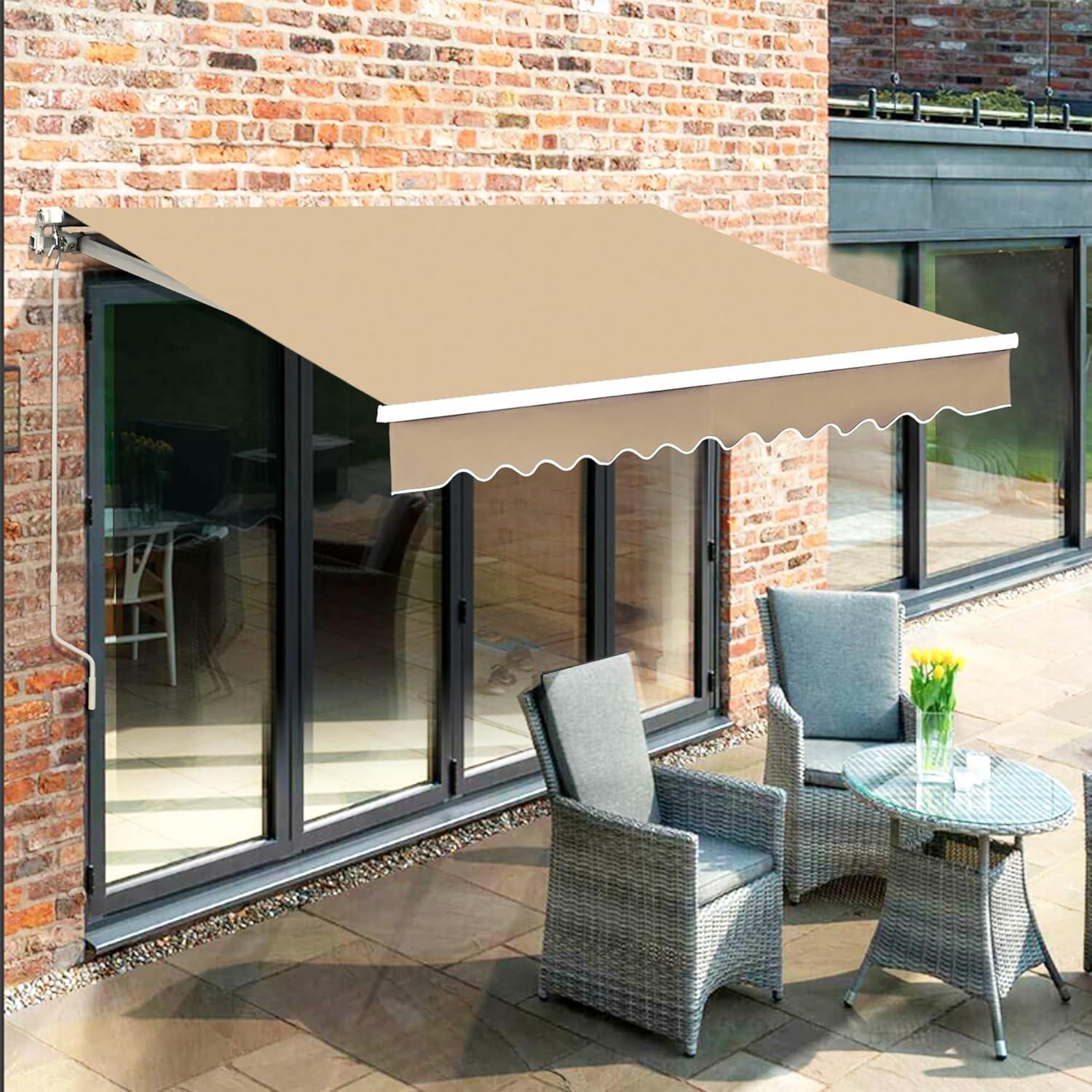 Patio Awning Fabric Replacement Sunshade Canopy for Retractable Awnings