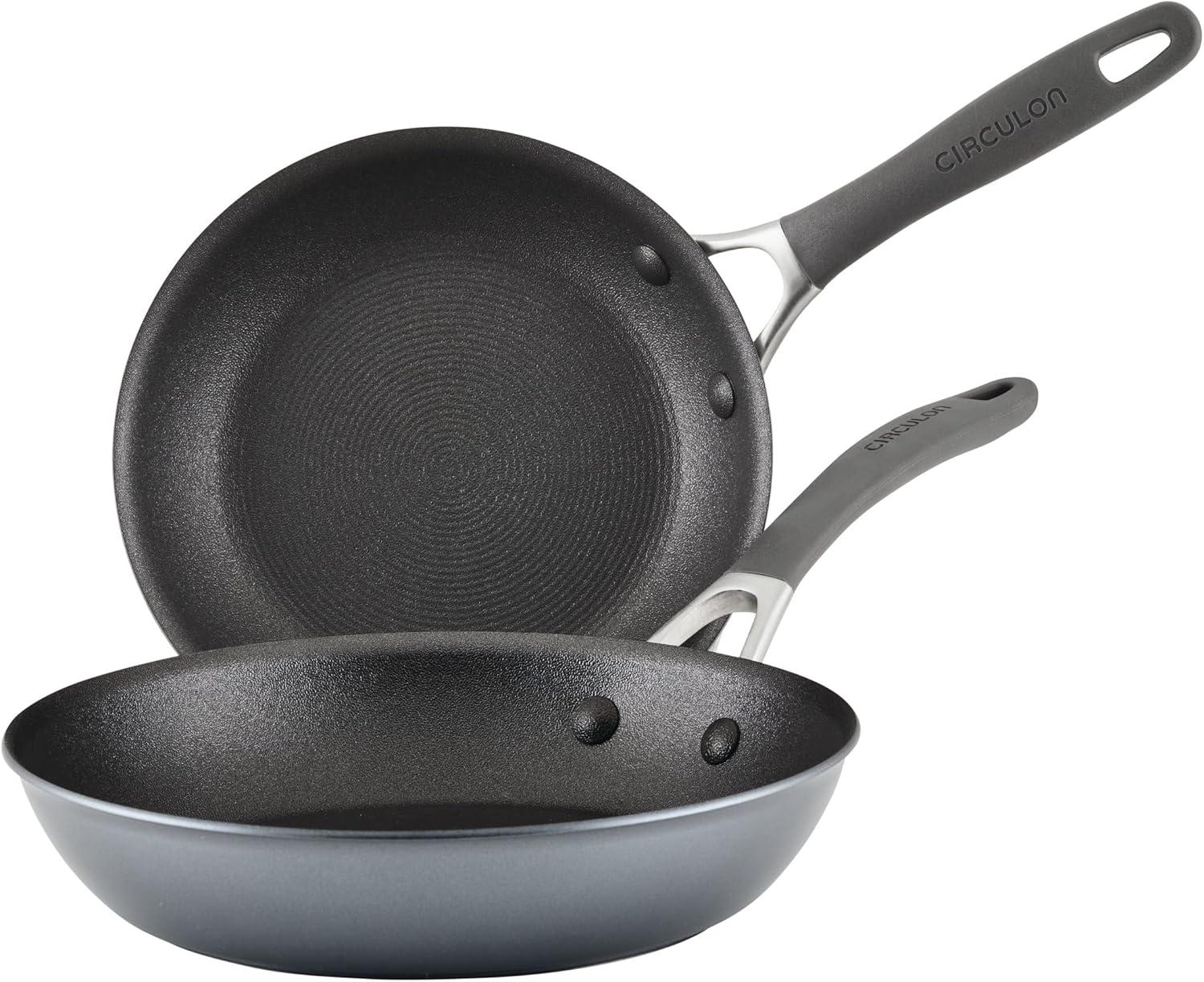 Graphite Stainless Steel Nonstick Induction Fry Pan Set, 2 Piece