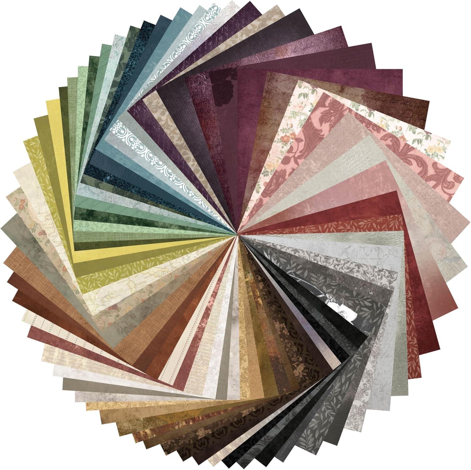 12" x 12" Vintage Paper Pad by Recollections - Premium Scrapbook & Crafting Paper for DIY Projects - Card Making - & Decorative Arts - 180 Sheets