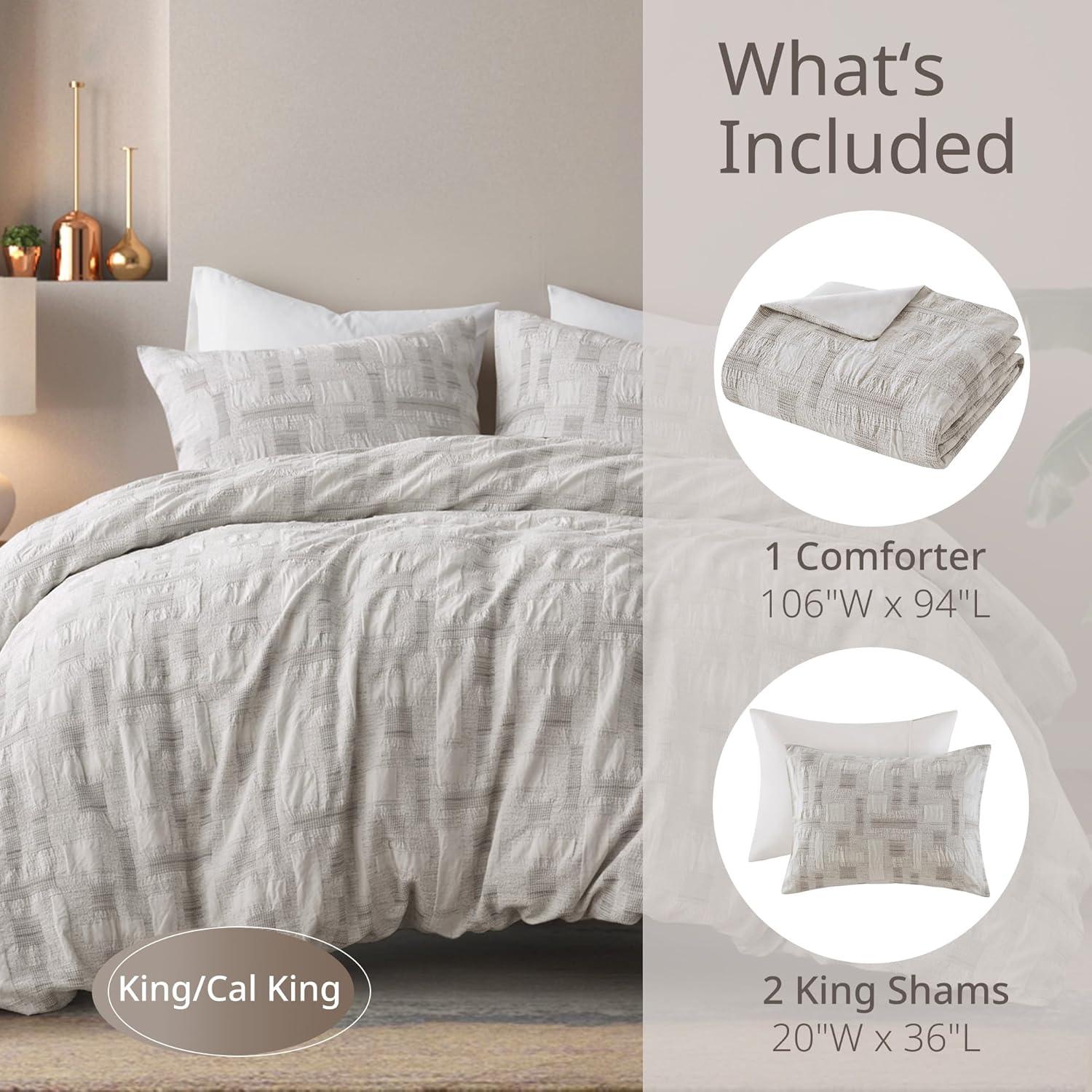 INK+IVY Cairo 3 Piece Cotton Jacquard Duvet Set