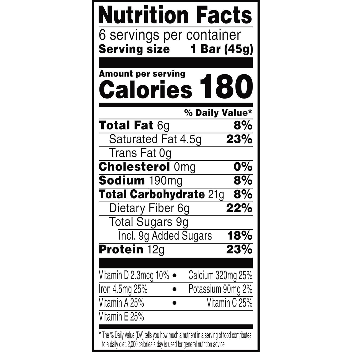Special K Bar Protein Meal Bars, Chocolatey Chip Cookie Dough, 6 Count