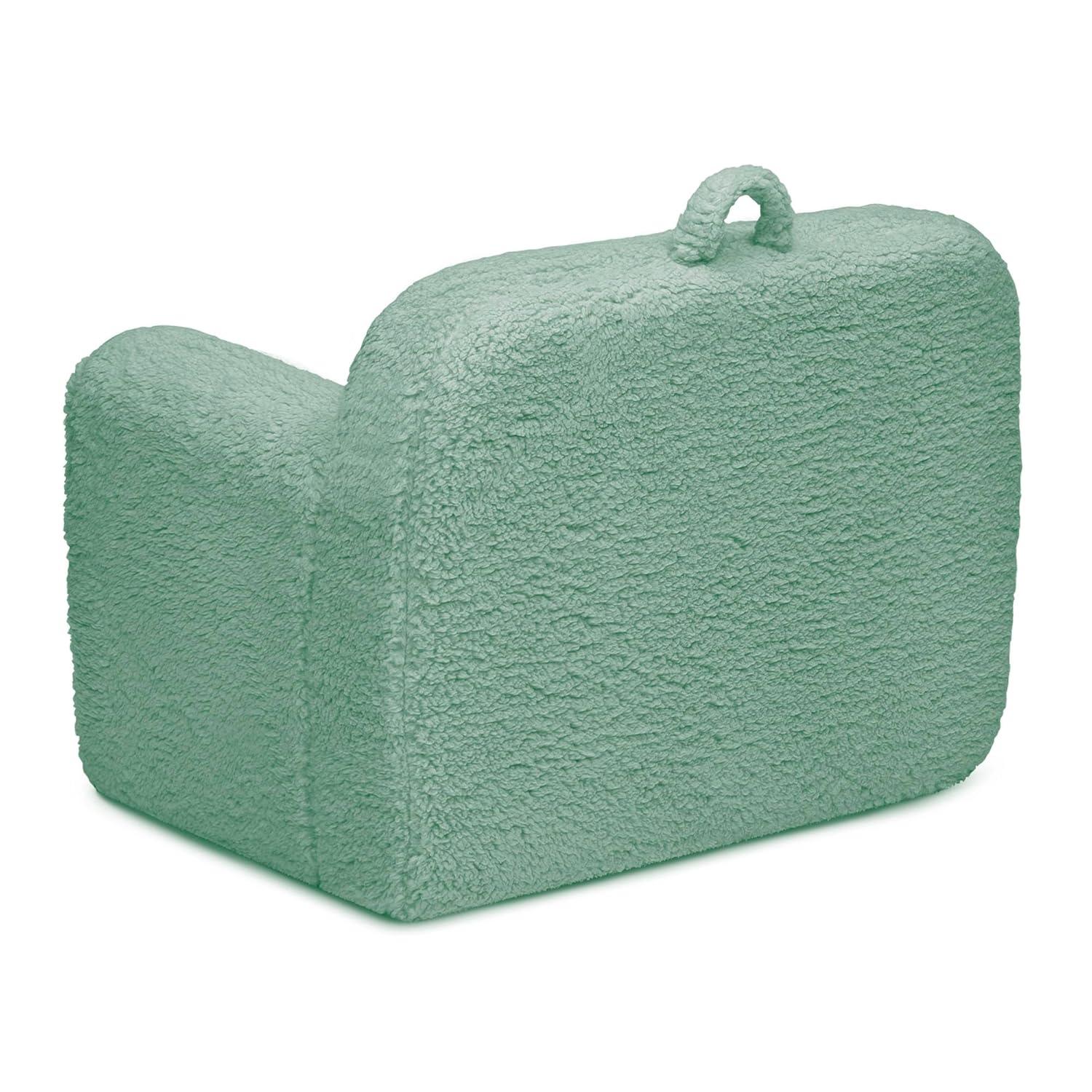 Delta Children Sherpa Cozee Chair - Foam Kids Chair for Ages 18 Months and Up, Sage