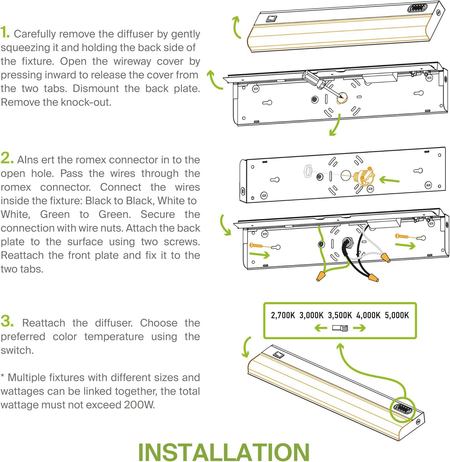 9-Inch LED Under Cabinet Light with On/Off Switch, 5 Color Selectable