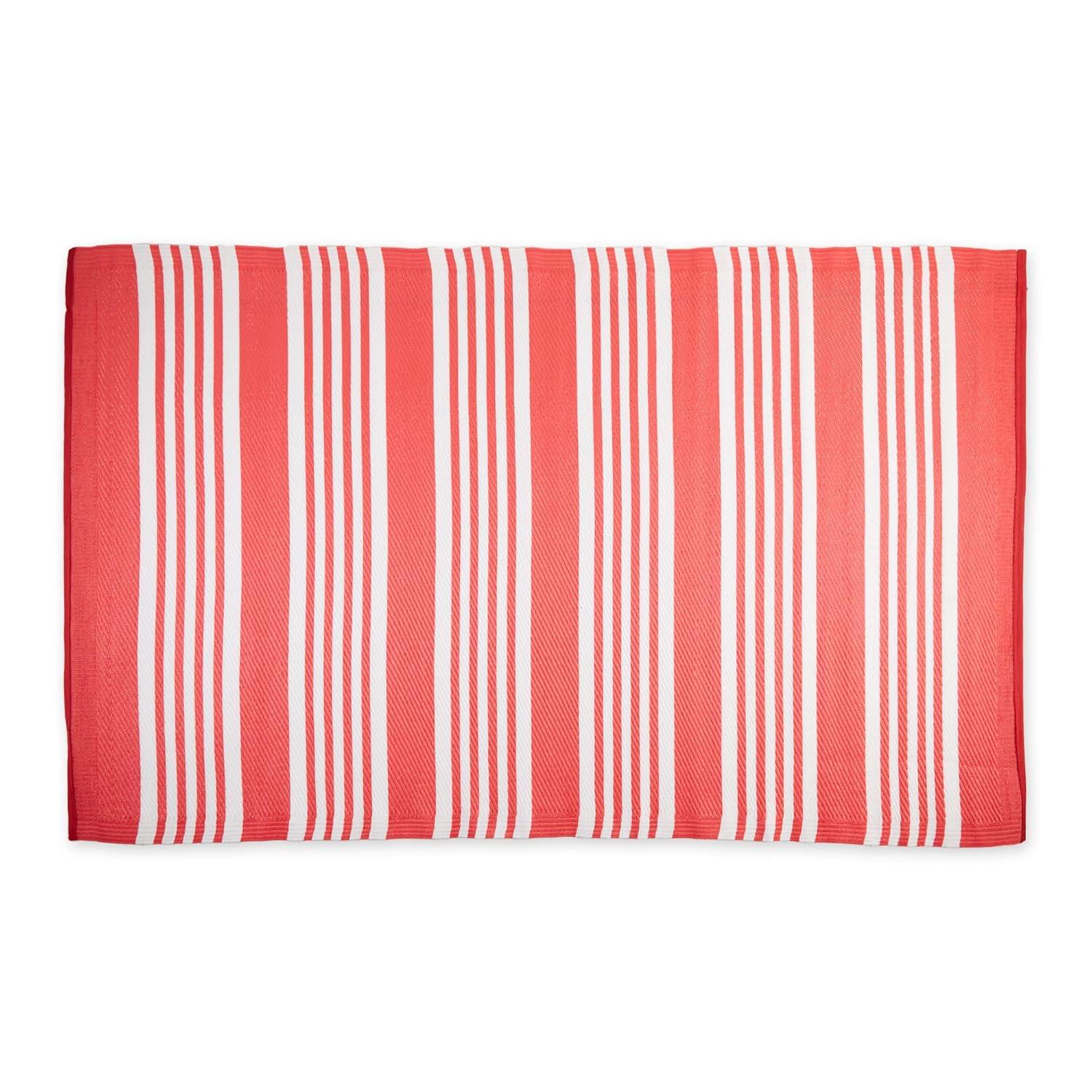 DII Outdoor Rug Collection Reversible Woven Polypropylene Mat, 4x6-Feet, Coral