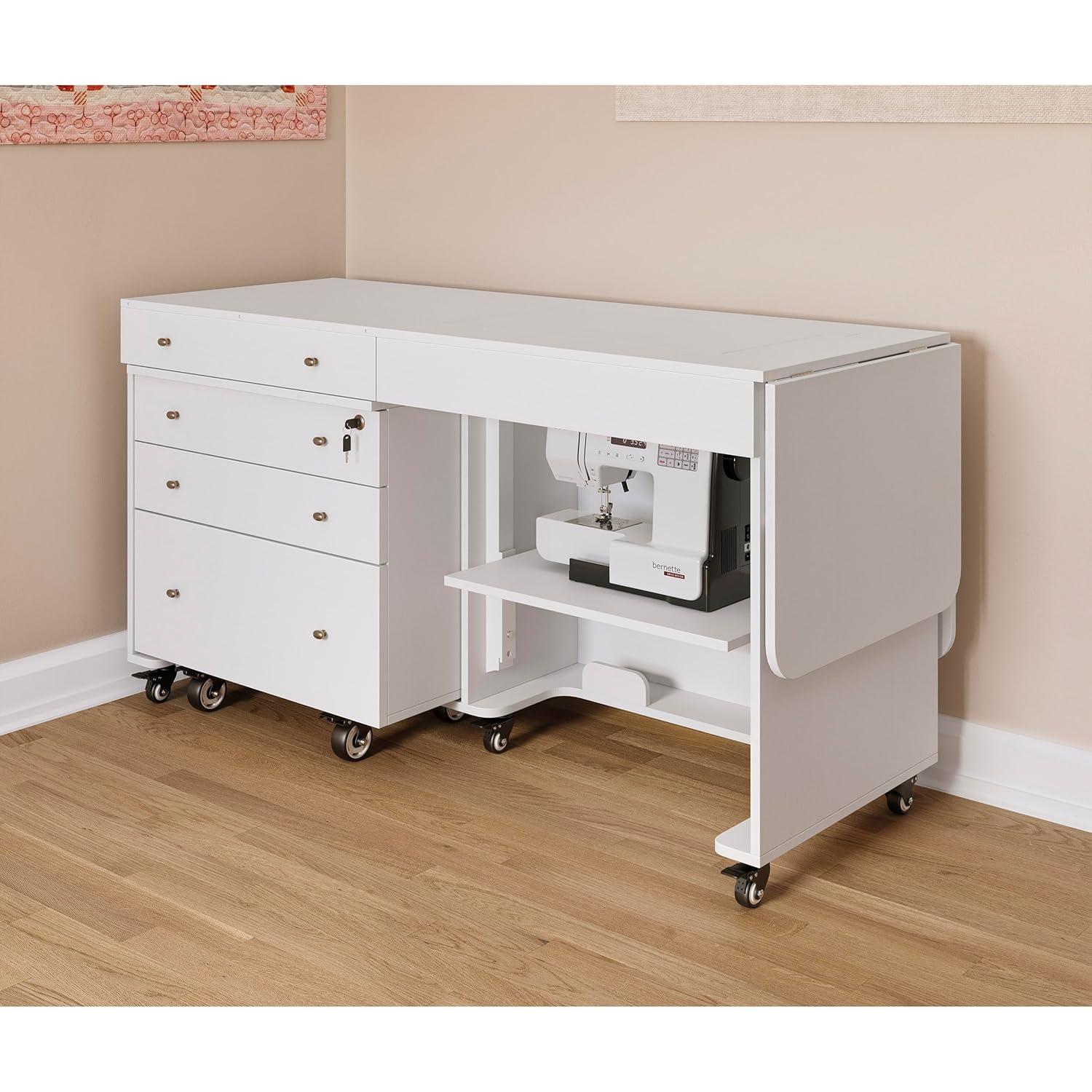 Arrow Sewing Kangaroo & Joey Hydraulic Lift Sewing Cabinet and Storage Caddy Combo by Kangaroo Sewing Furniture