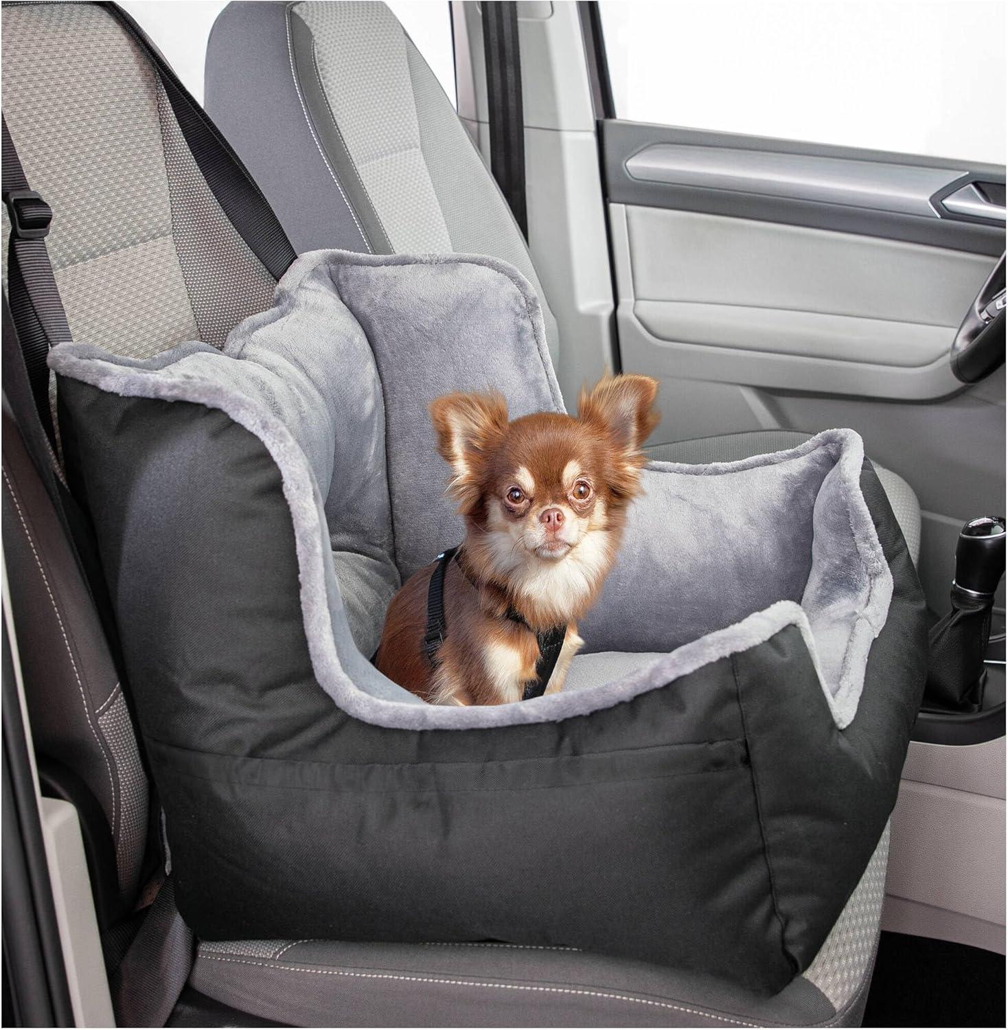 TRIXIE TRIXIE Convertible Deluxe Dog Car Seat for Small Dogs, Dog Booster Seat, Travel Pet Bed
