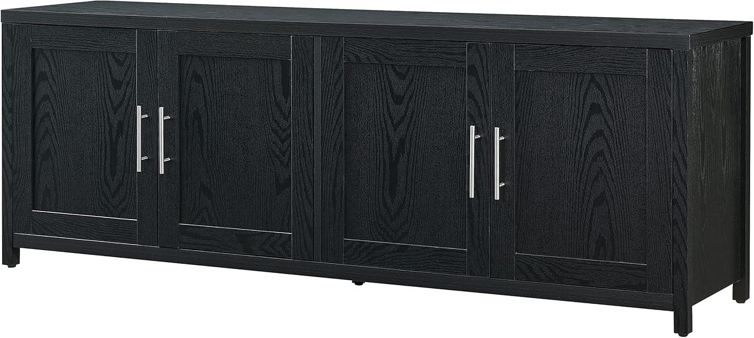 Heath & Cliff Strahm Rectangular TV Stand for TV's up to 75" Black Grain