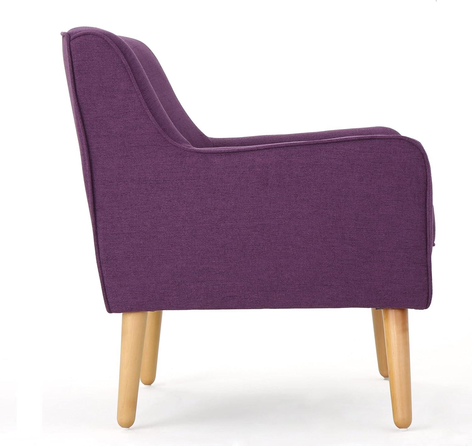 Felicity Mid-Century Armchair Purple - Christopher Knight Home: Tufted, Upholstered, Comfortable for Reading & Living Room