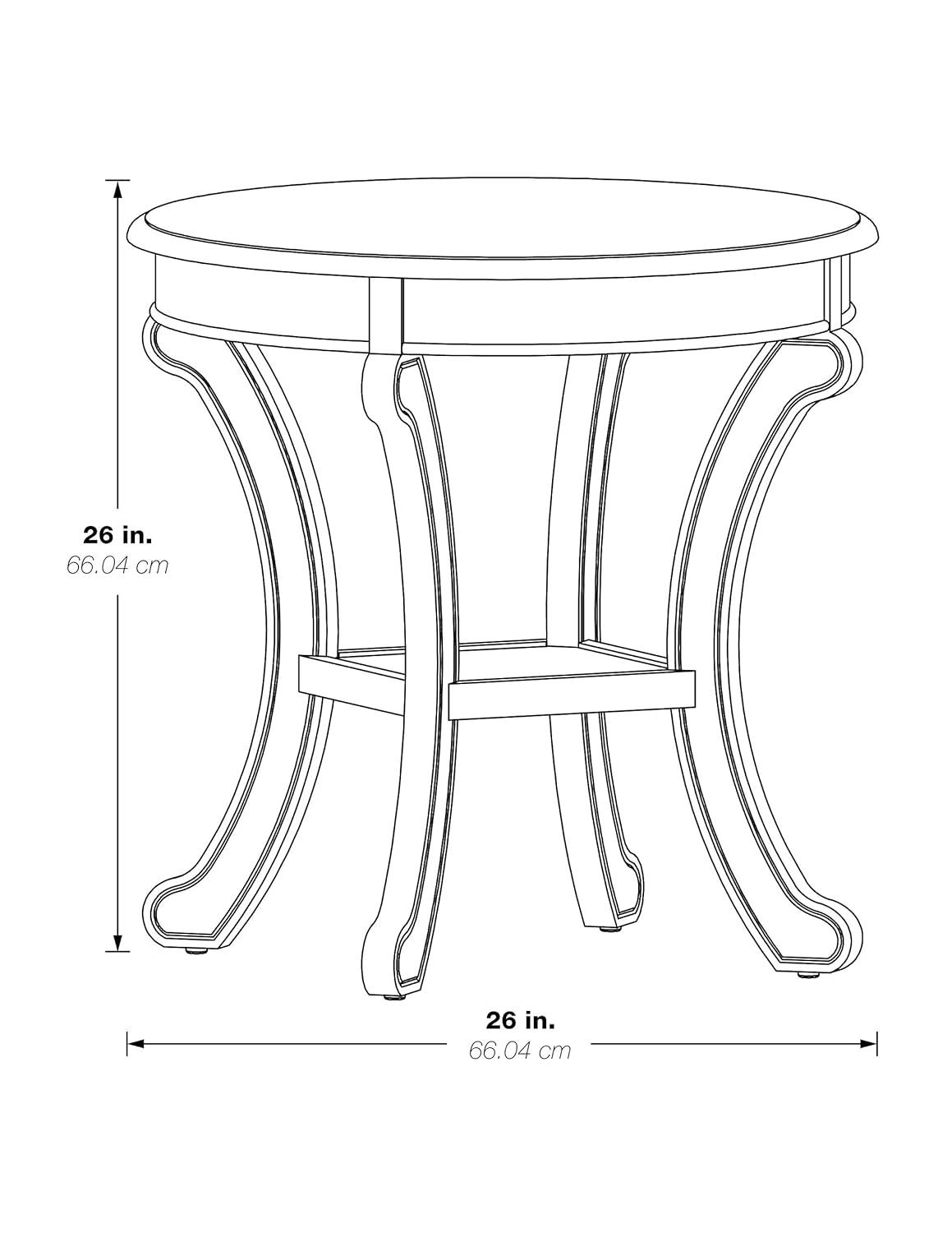 Vermont Accent Table in Antique Black Wood Finish
