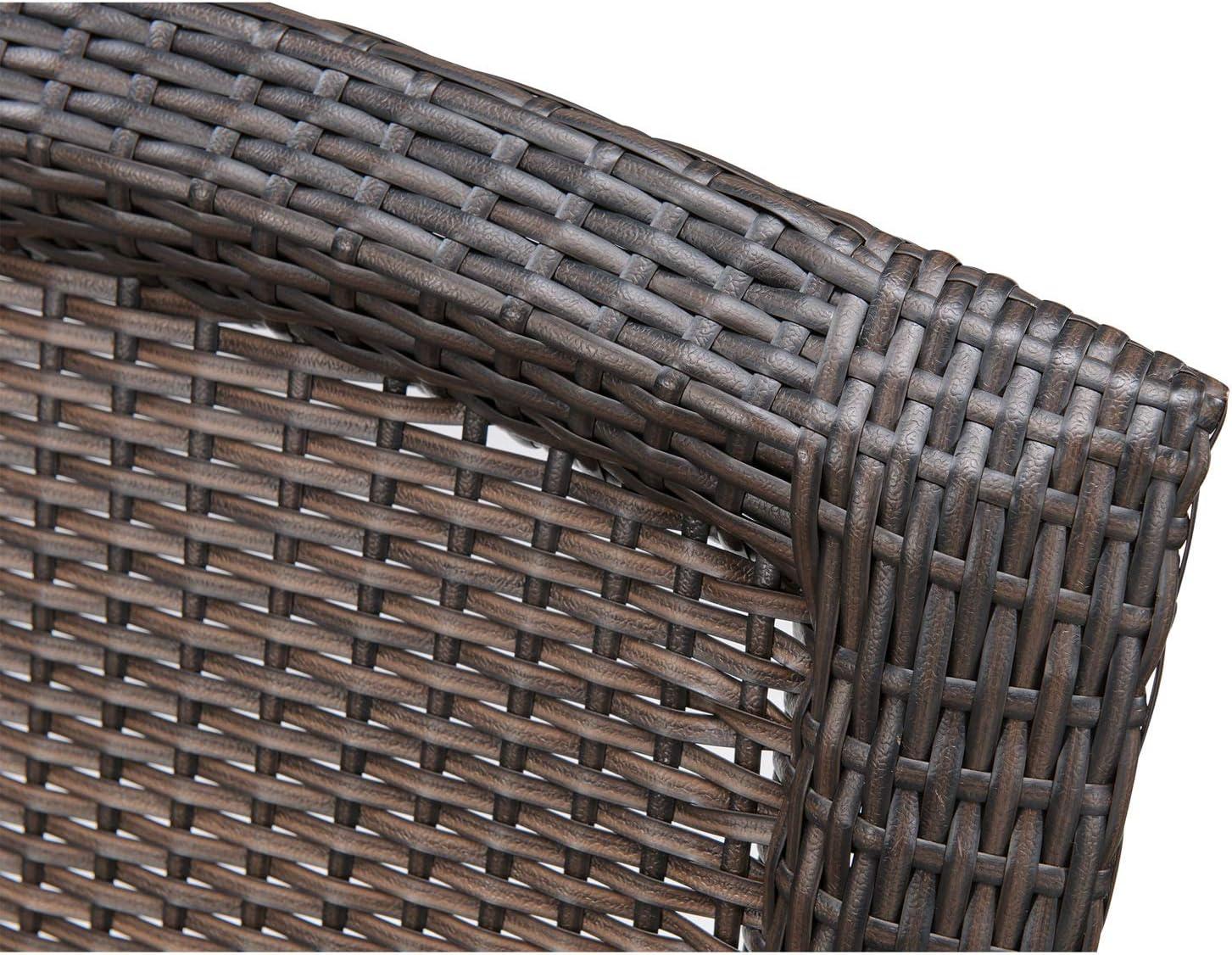 Hanover Strathmere 4-Piece Wicker and Steel Outdoor Conversation Set, Cilantro Green