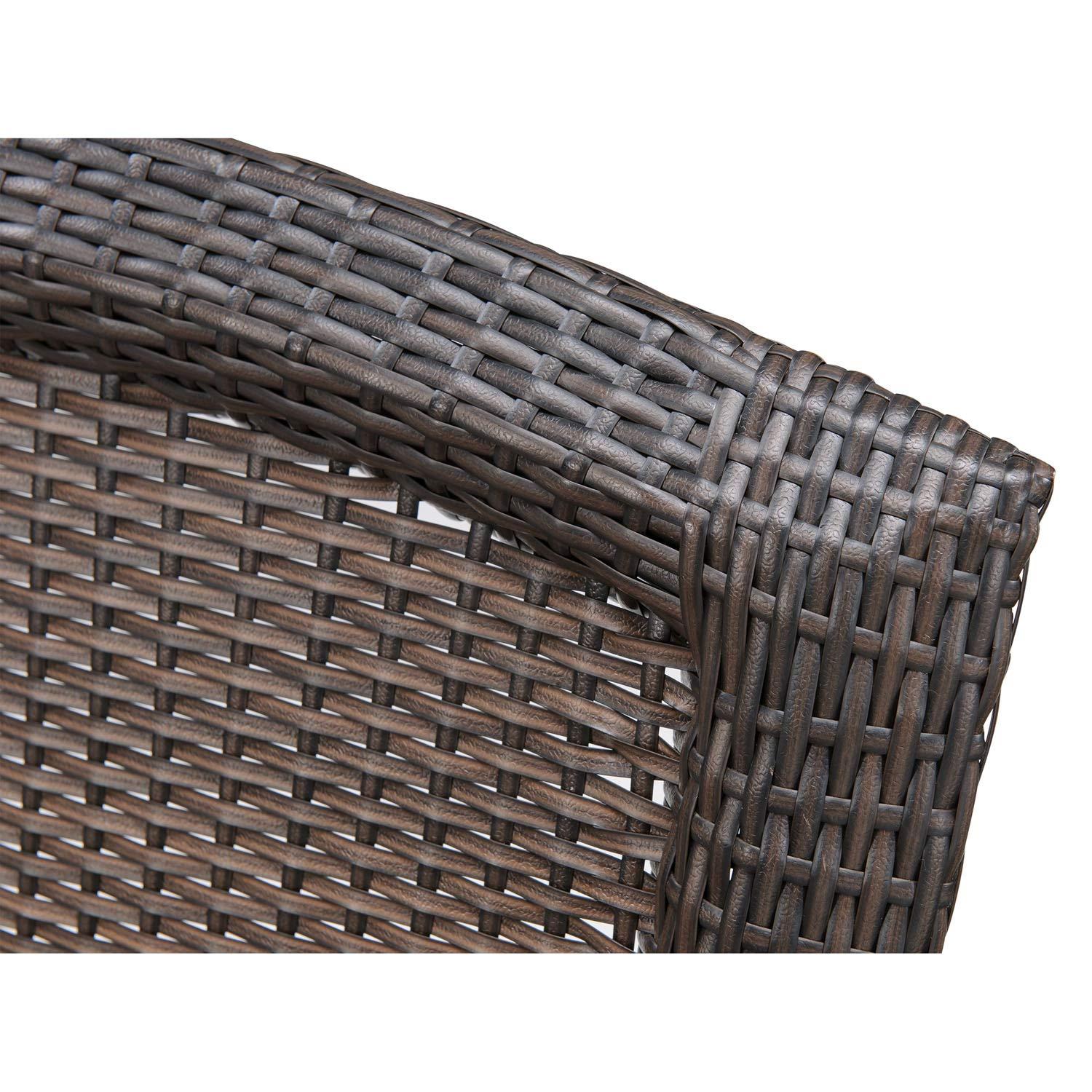 Hanover Strathmere 4-Piece Wicker and Steel Outdoor Conversation Set, Cilantro Green