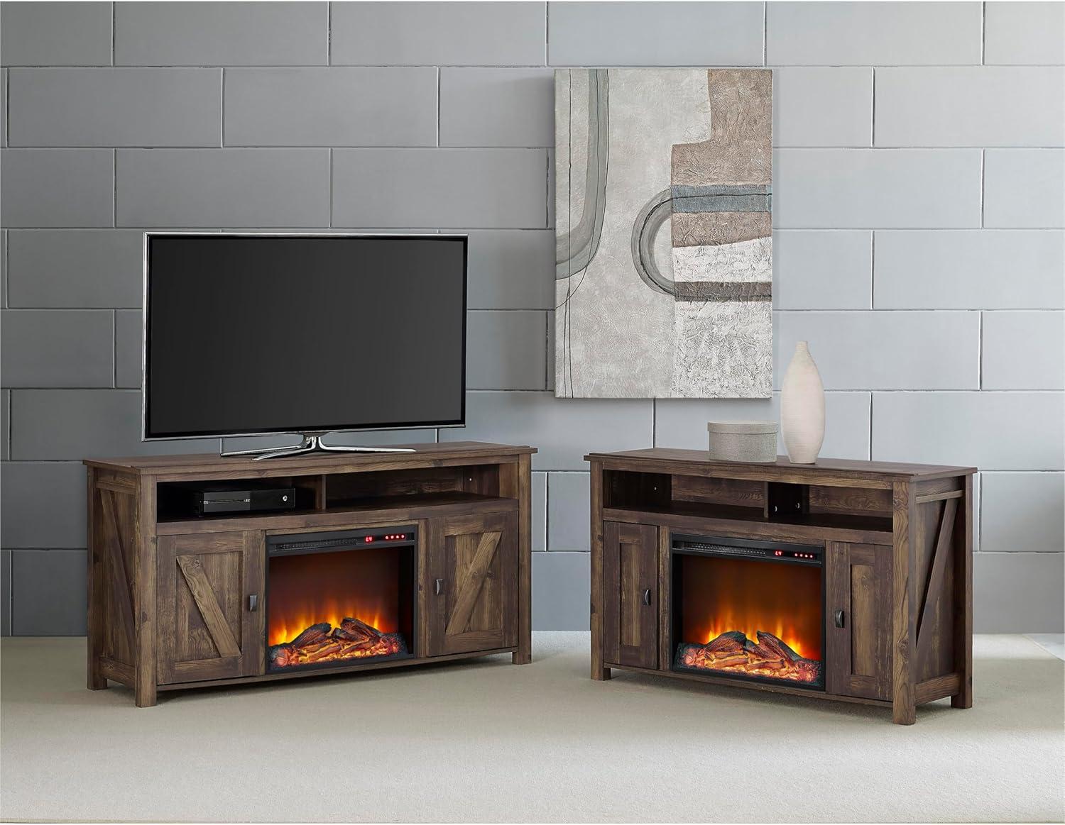Ameriwood Home Farmington Electric Fireplace Console for TVs up to 60", Rustic