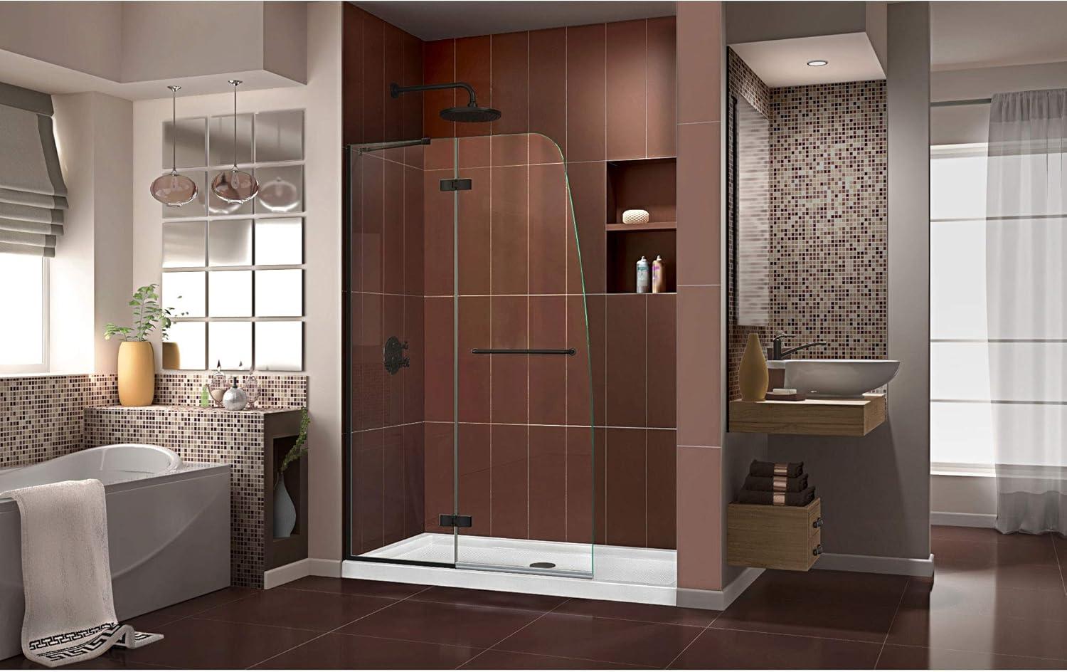 Aqua Ultra 45" W x 72" H Pivot Frameless Shower Door