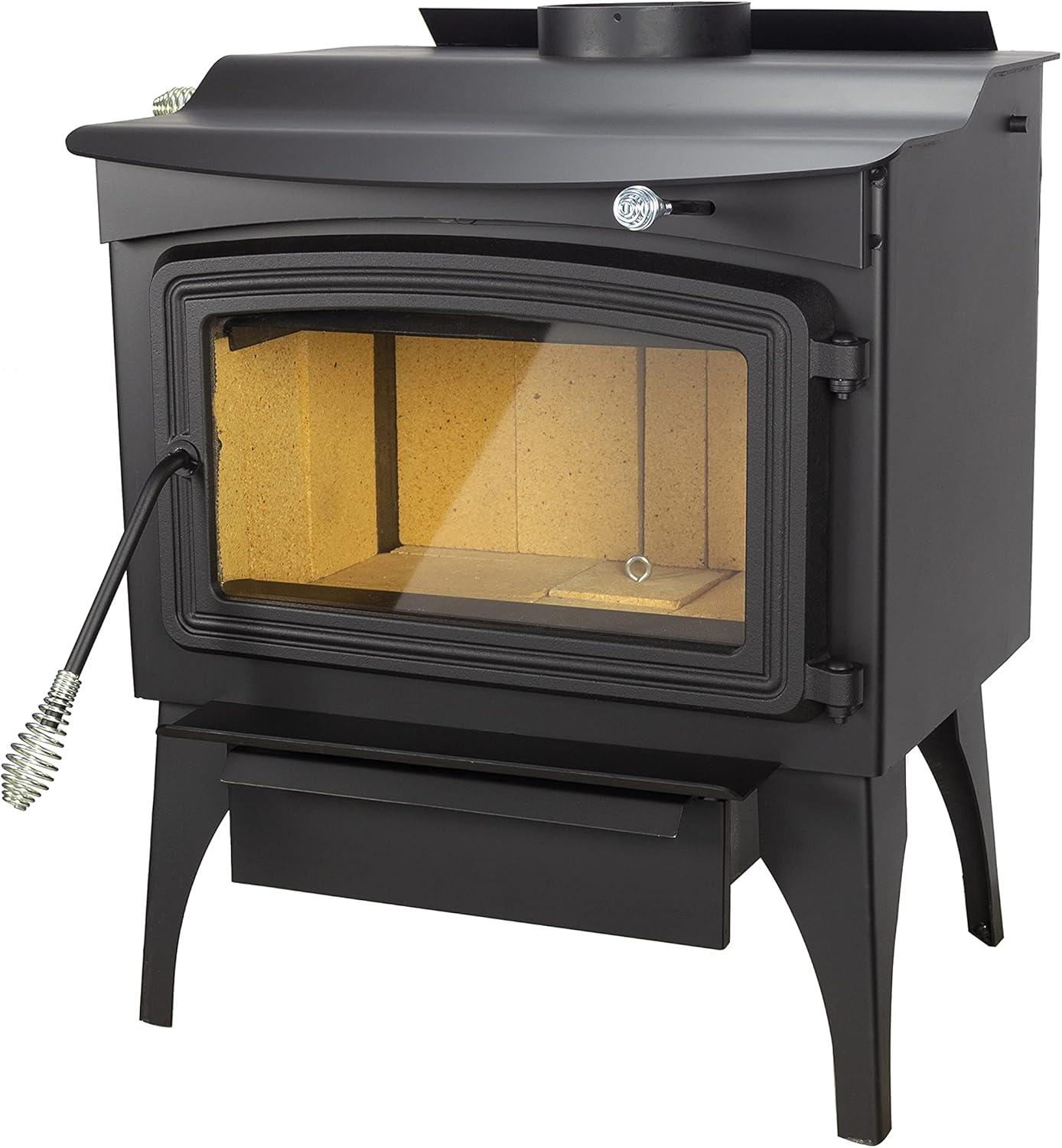 Pleasant Hearth 1,800 Sq. Ft. Medium Freestanding Wood Burning Stove with Legs