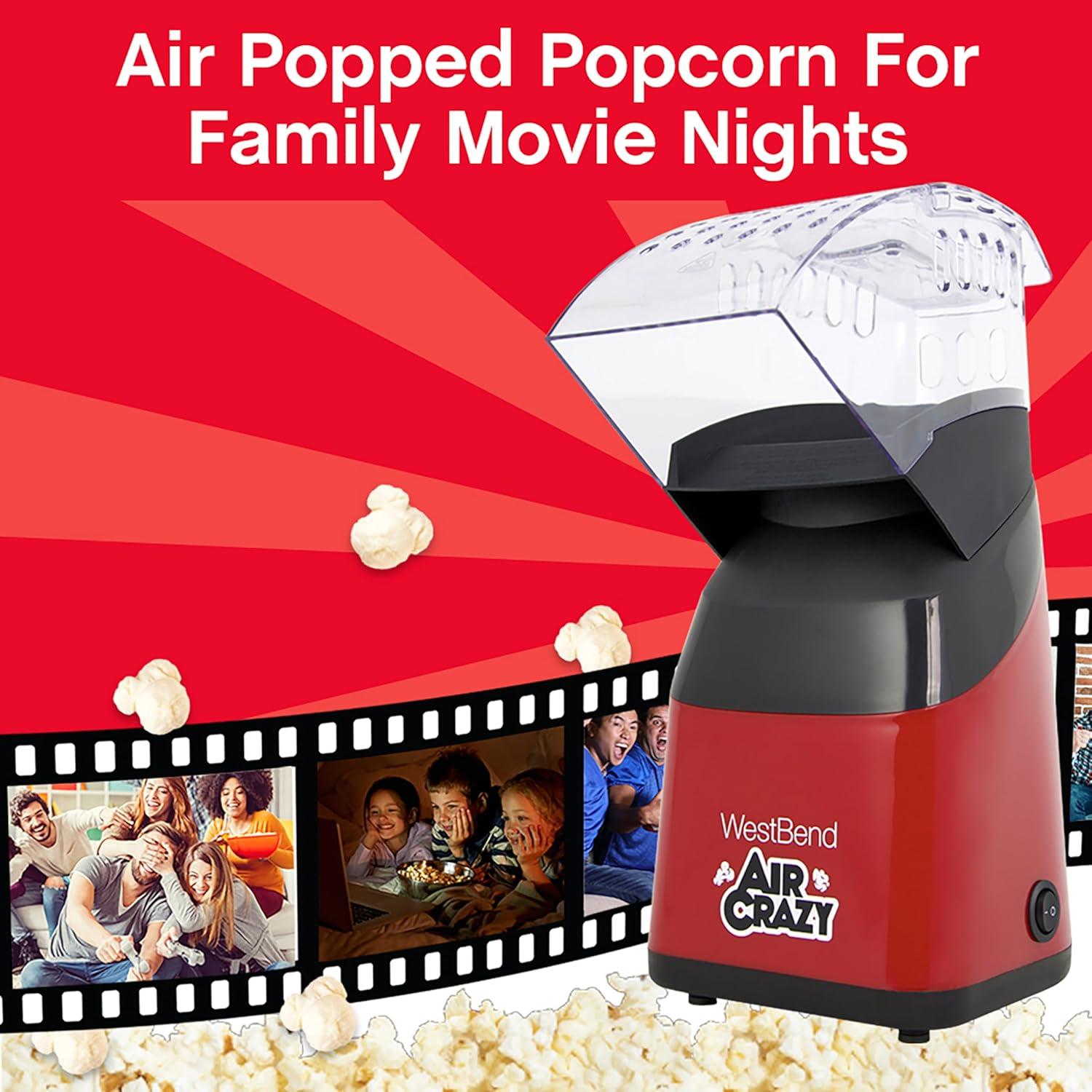 West Bend Air Crazy 4QT Hot Air Popcorn Machine, Ventilation Technology
