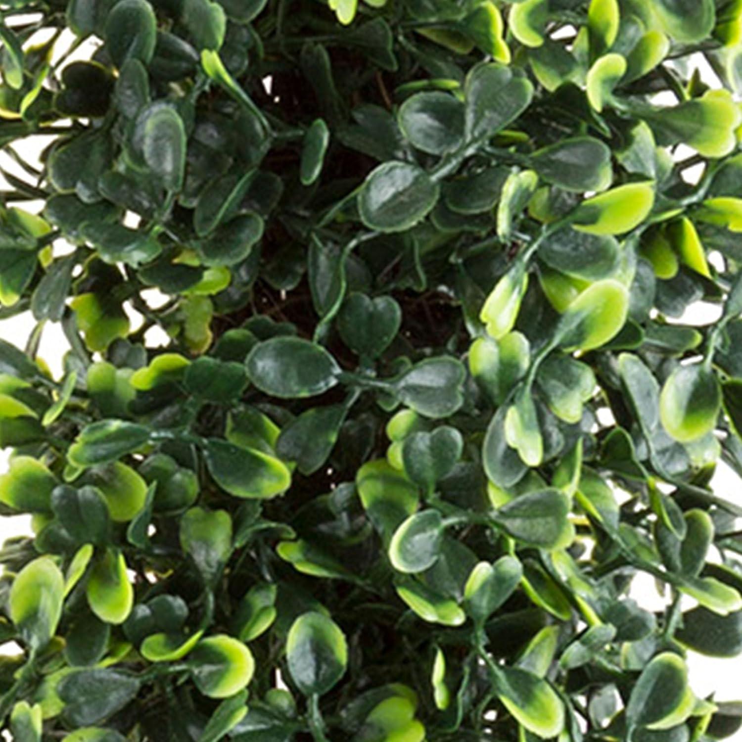 Pure Garden Set of Two 19.5-Inch Indoor/Outdoor Artificial Boxwood Wreaths