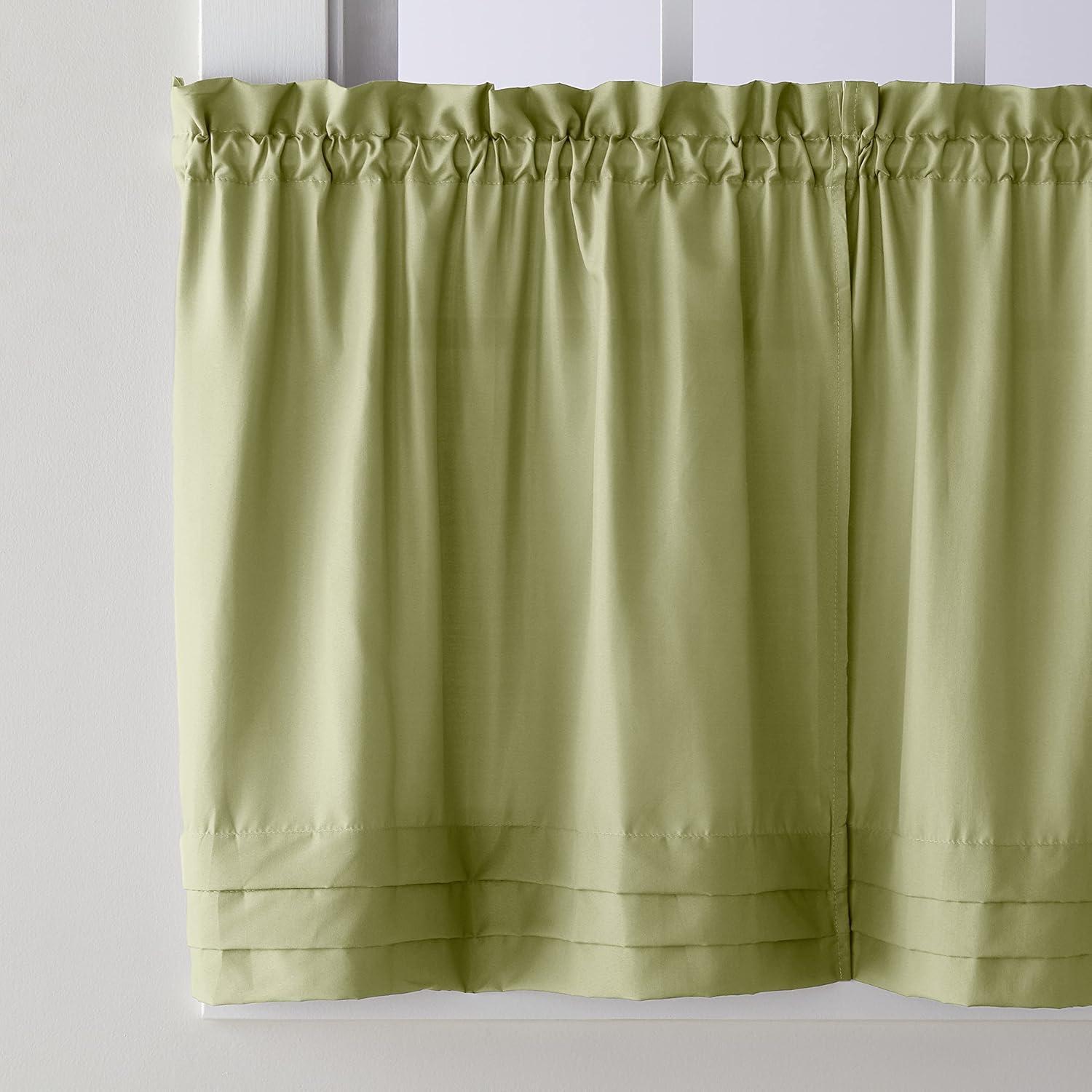 SATURDAY KNIGHT LTD Rod Pocket Light Filtering Valances, 57 in x 45 in 2 Panels