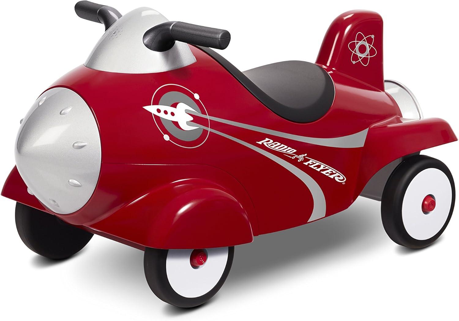Radio Flyer Retro Rocket Ride-On with Lights, Sounds and Under-Seat Storage, for 1 - 3 years, 1 Unit