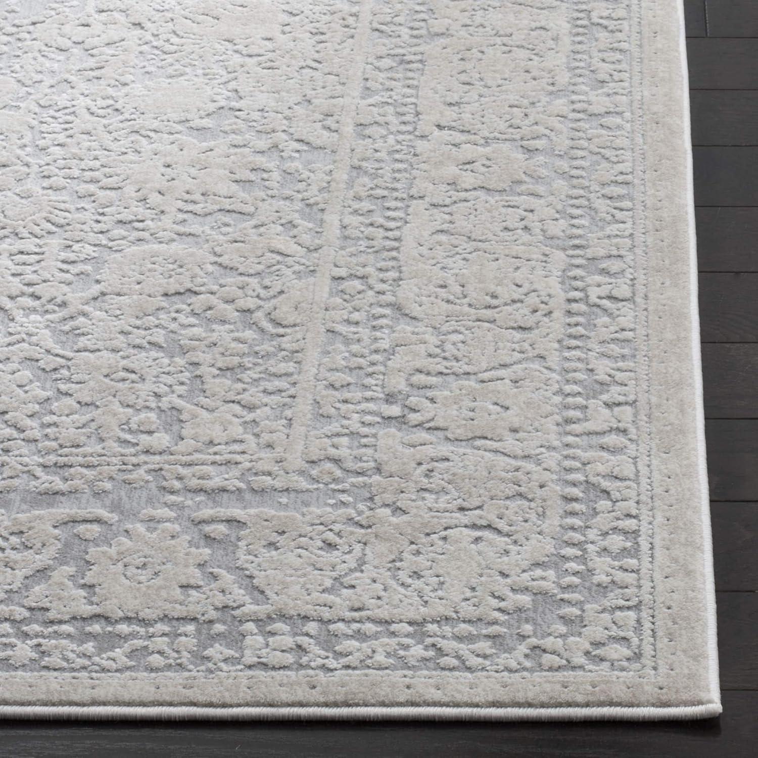 Reflection RFT663 Power Loomed Indoor Area Rug - 6'x9' - Light Grey/Cream - Safavieh