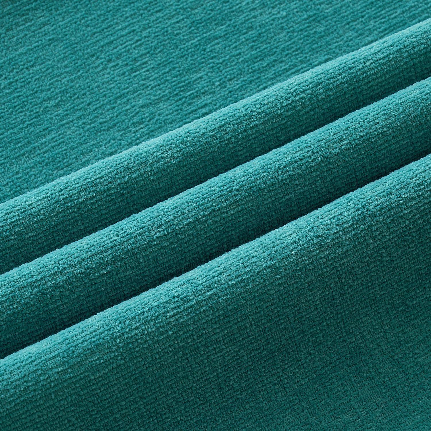 Teal Chenille 18x18 Euro Pillow Covers, Pack of 2