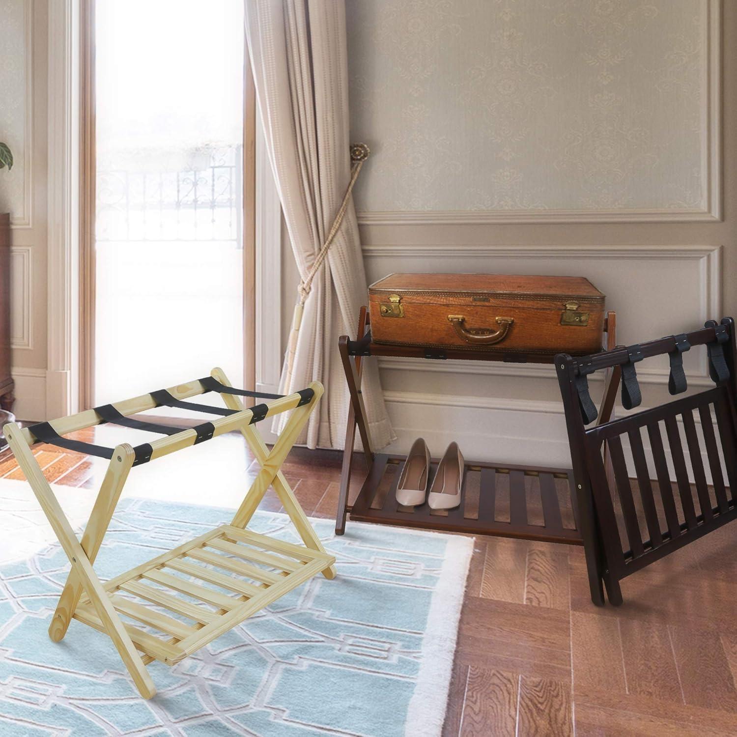 WRIWON Luggage Rack, 26.75" Wide with Shelf