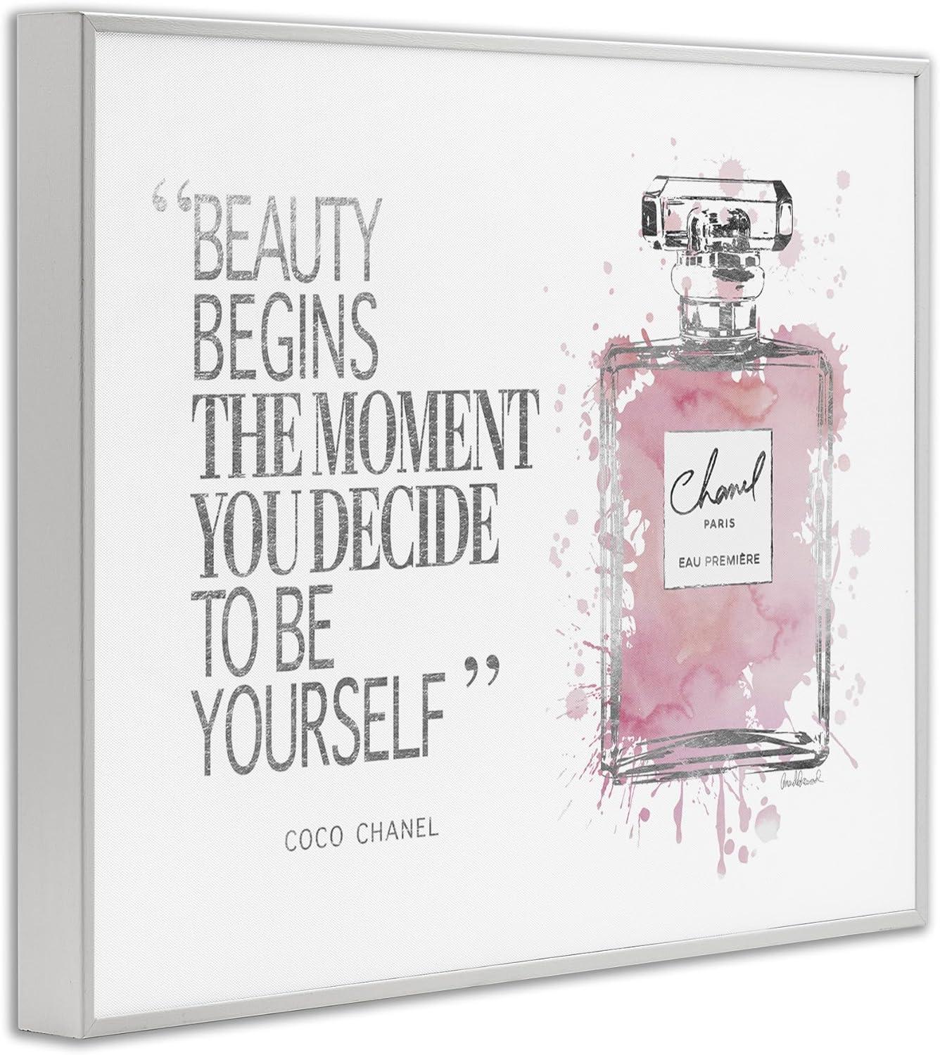 Beauty Begins Pink Perfume Quote Canvas Print