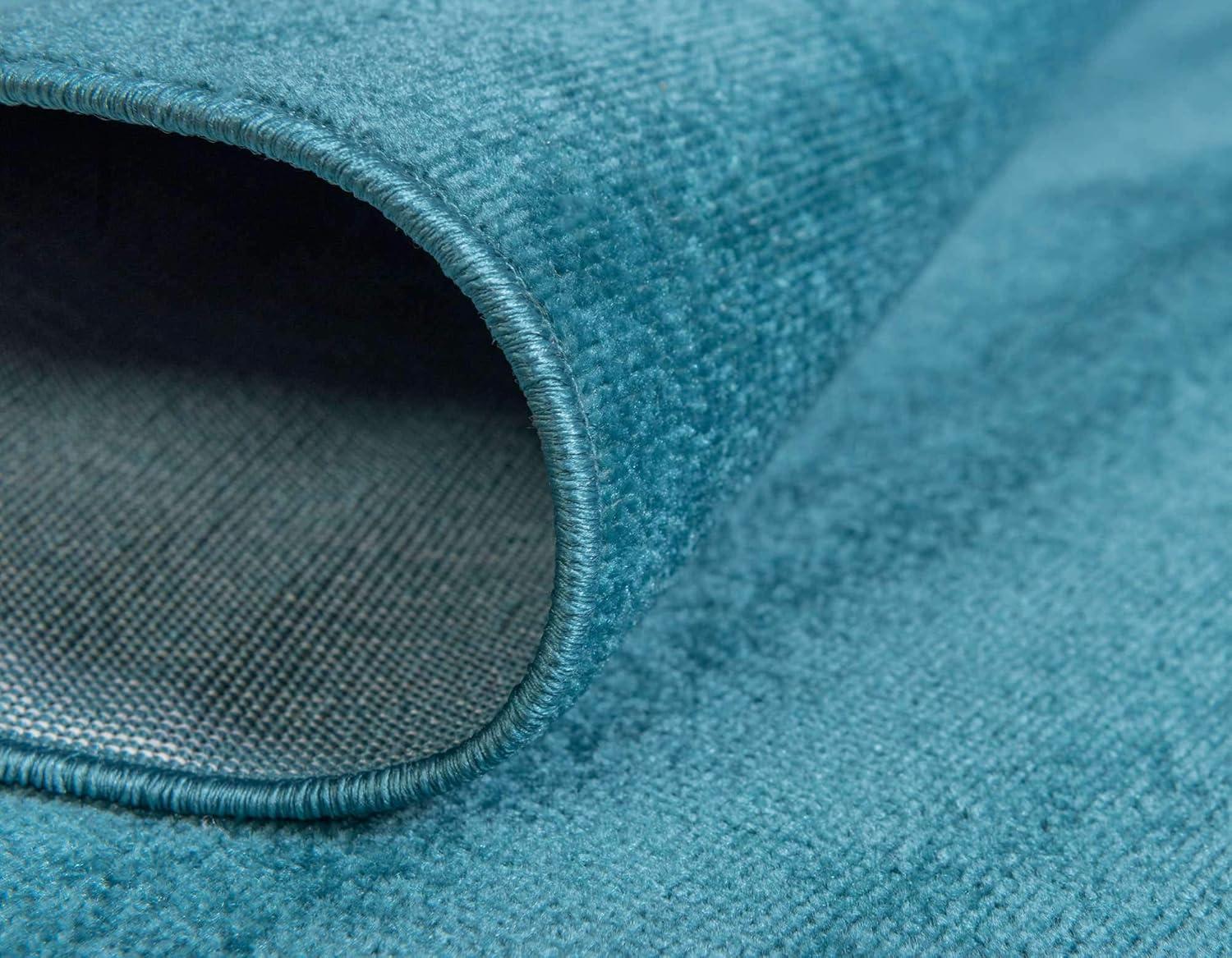 Unique Loom Williamsburg Collection Area Rug - Solid (9'  x 12' 2" Rectangle Turquoise/Teal)