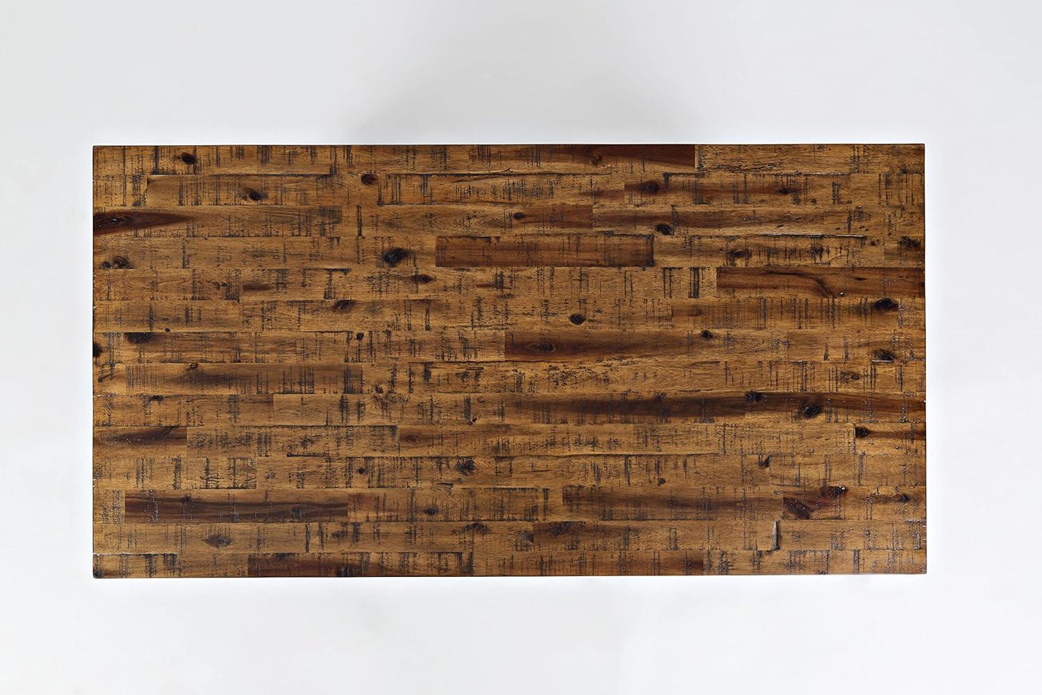 Jofran, Cannon Valley Rustic Distressed Industrial Trestle 50" Coffee Table - Gray