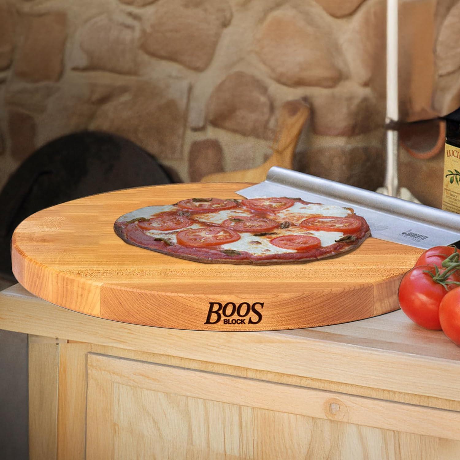 John Boos John Boos 18" Round Cutting Board, 1.5" Edge Grain